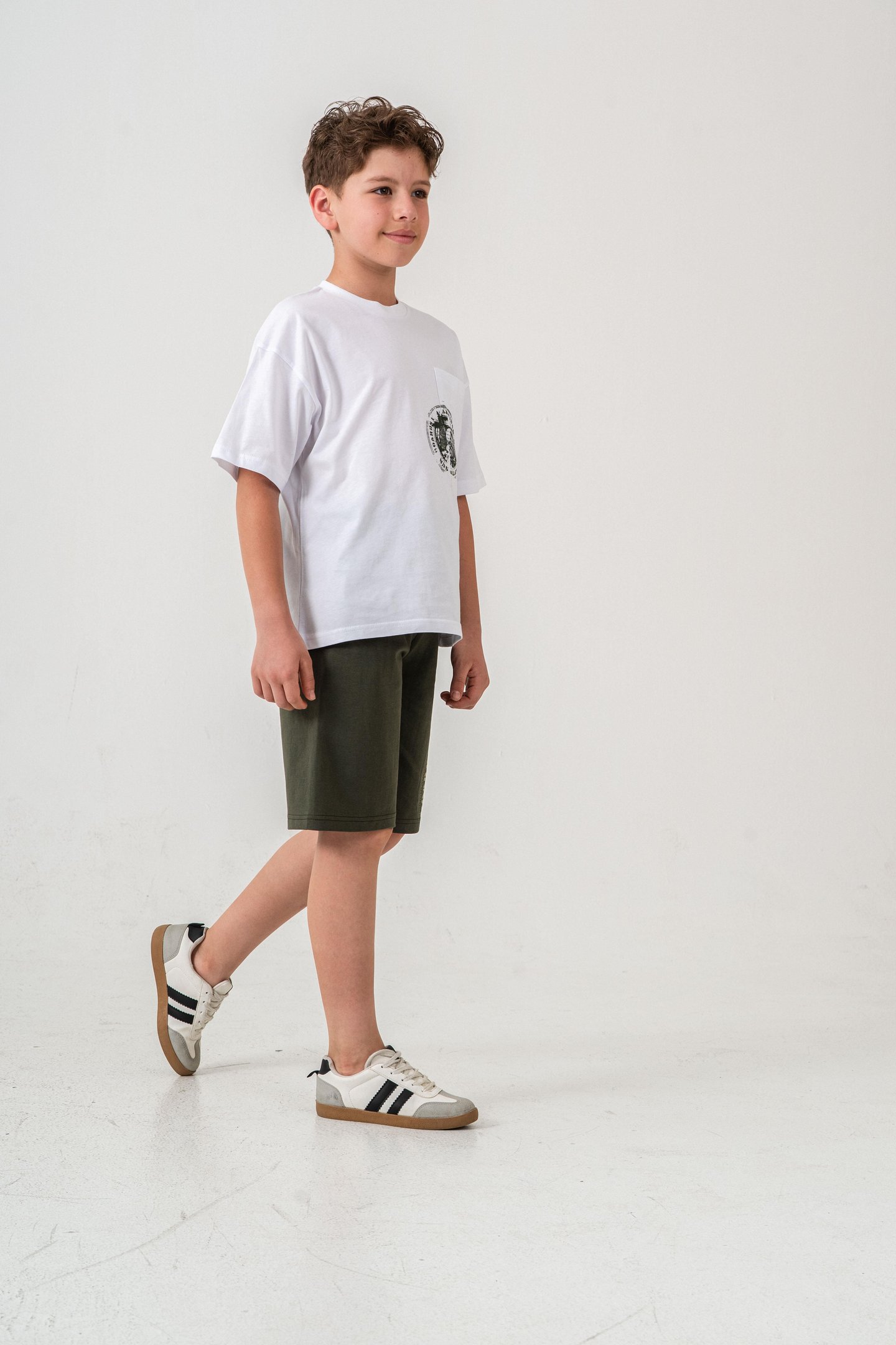 Ust Cepli Ust Cep Baskılı Arka Baskılı Erkek Çocuk Şort - Tişört Takımı