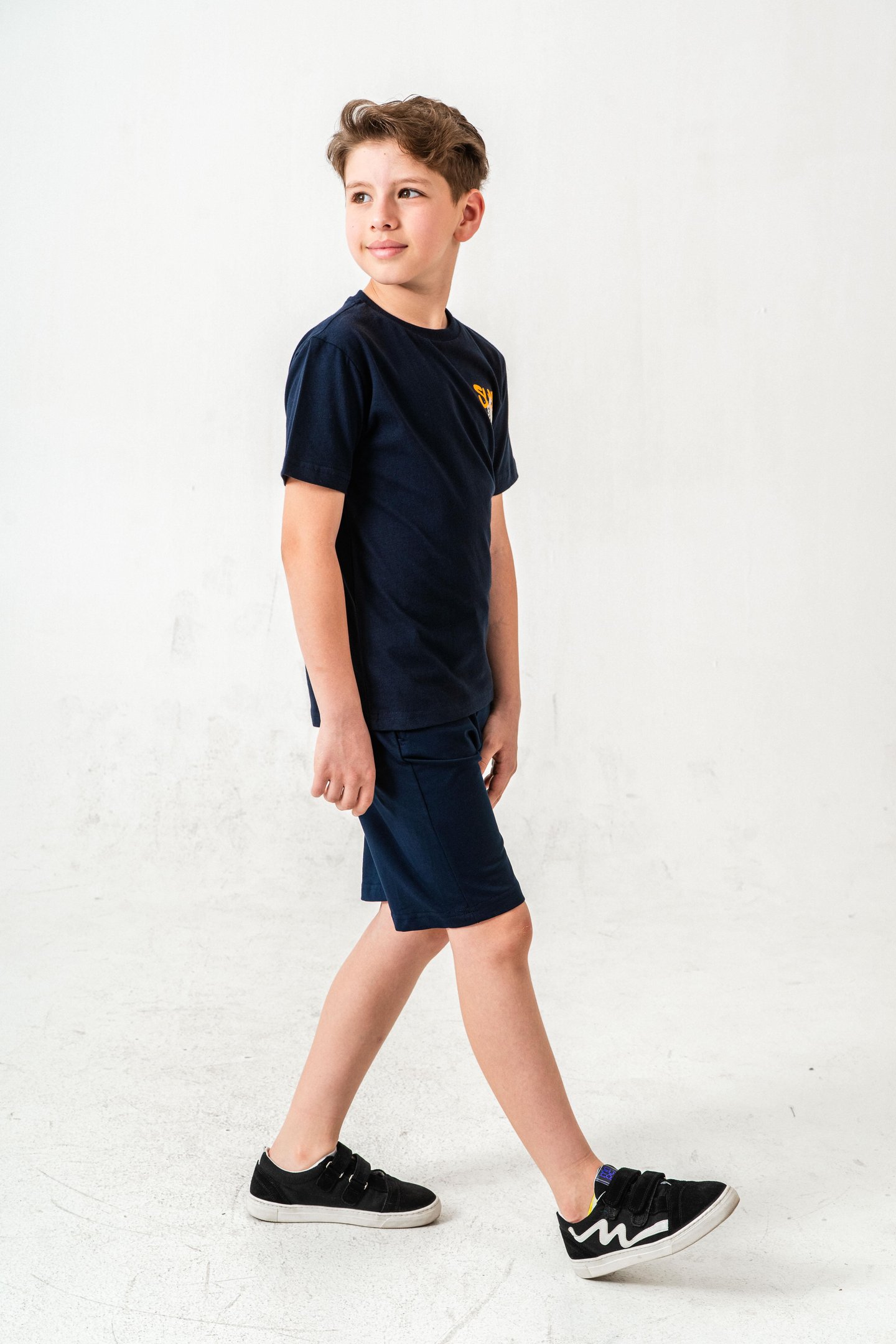 Ust On Ve Arka Baskılı Erkek Çocuk Şort - Tişört Takımı