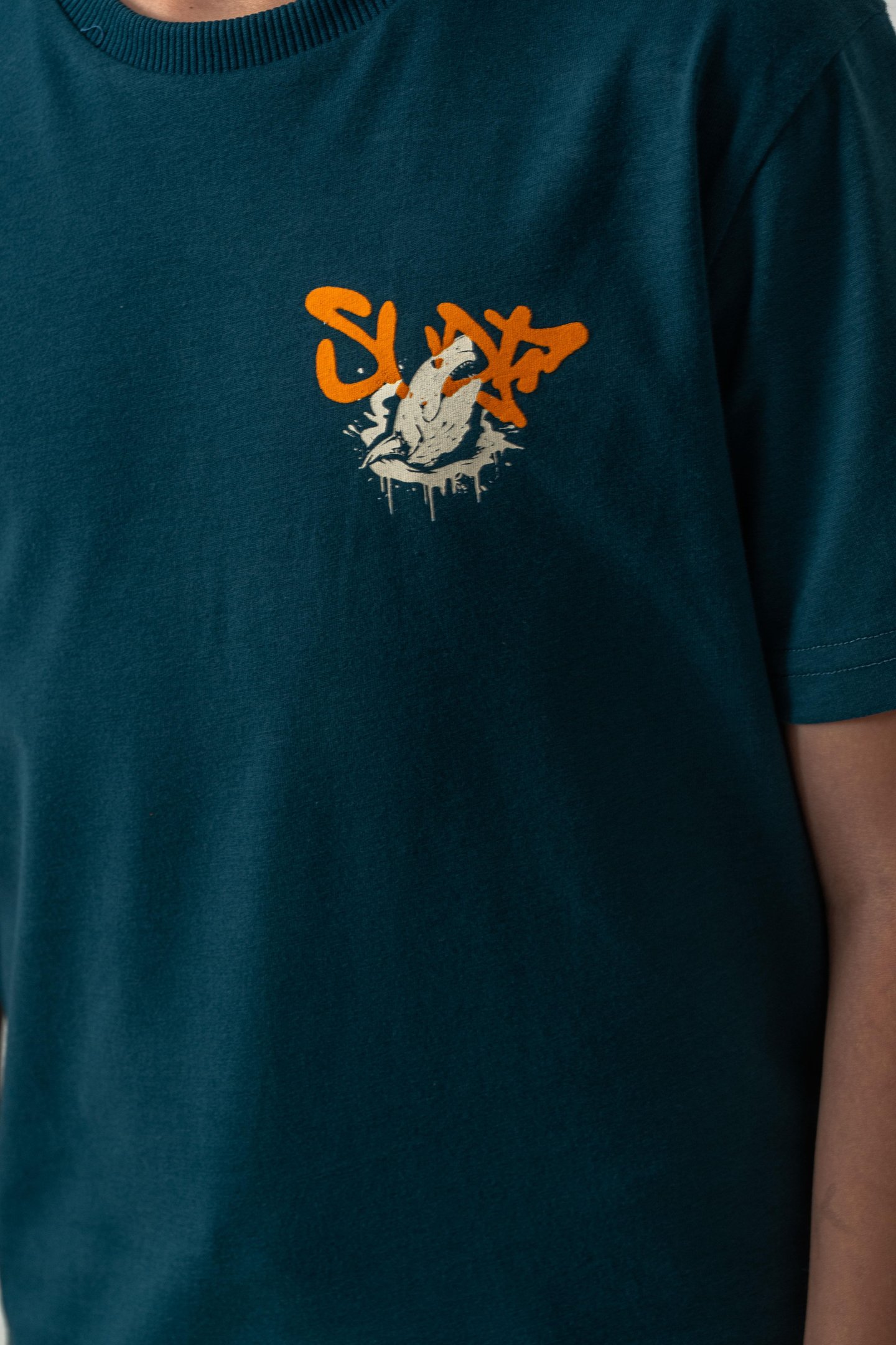 Ust On Ve Arka Baskılı Erkek Çocuk Şort - Tişört Takımı