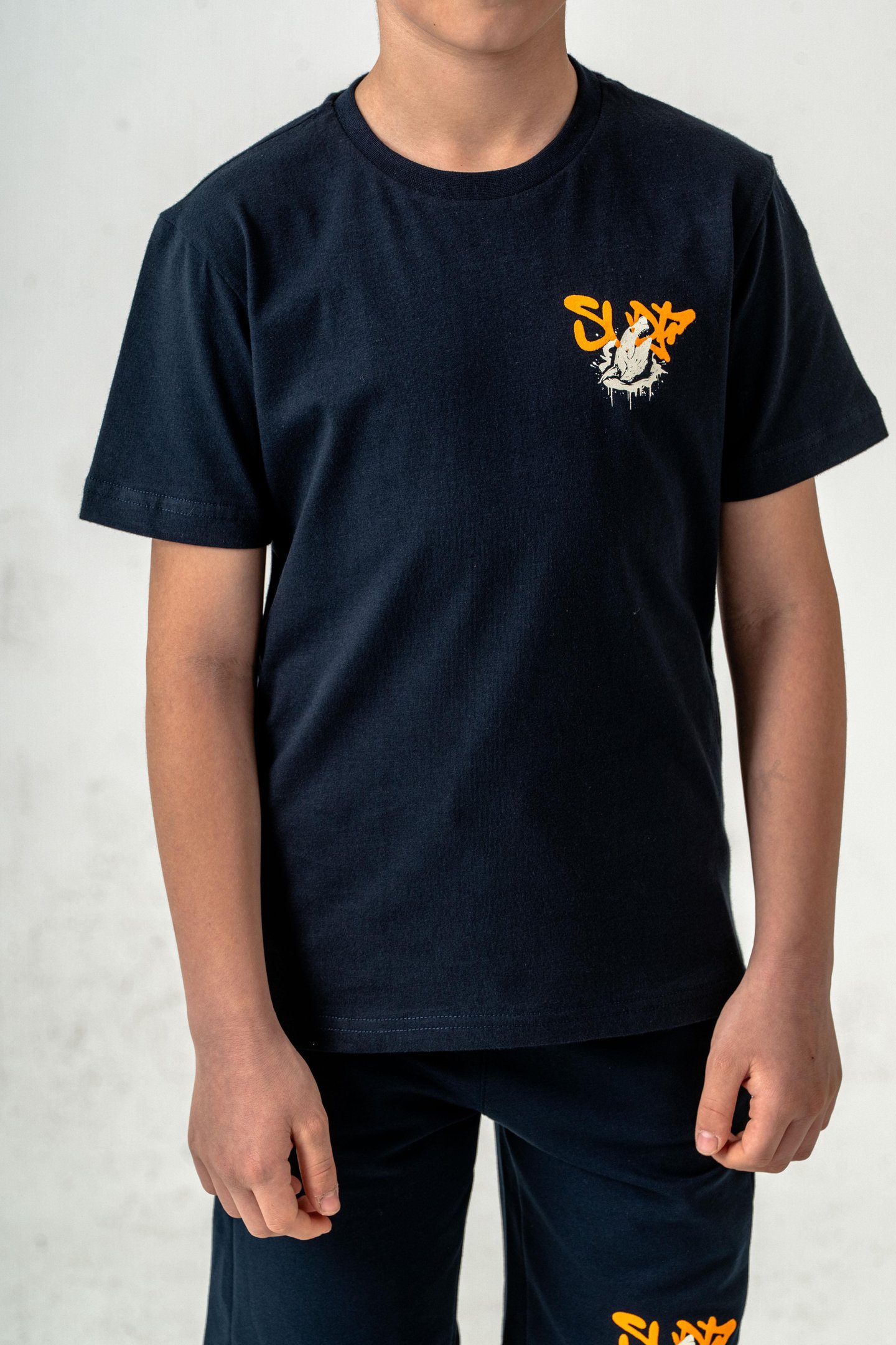 Ust On Ve Arka Baskılı Erkek Çocuk Şort - Tişört Takımı