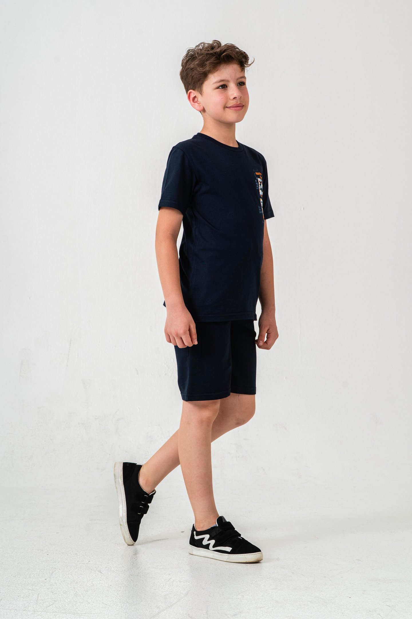 Vacation Time Baskılı Bacak  Baskı Detaylı  Erkek Çocuk Şort - Tişört Takımı