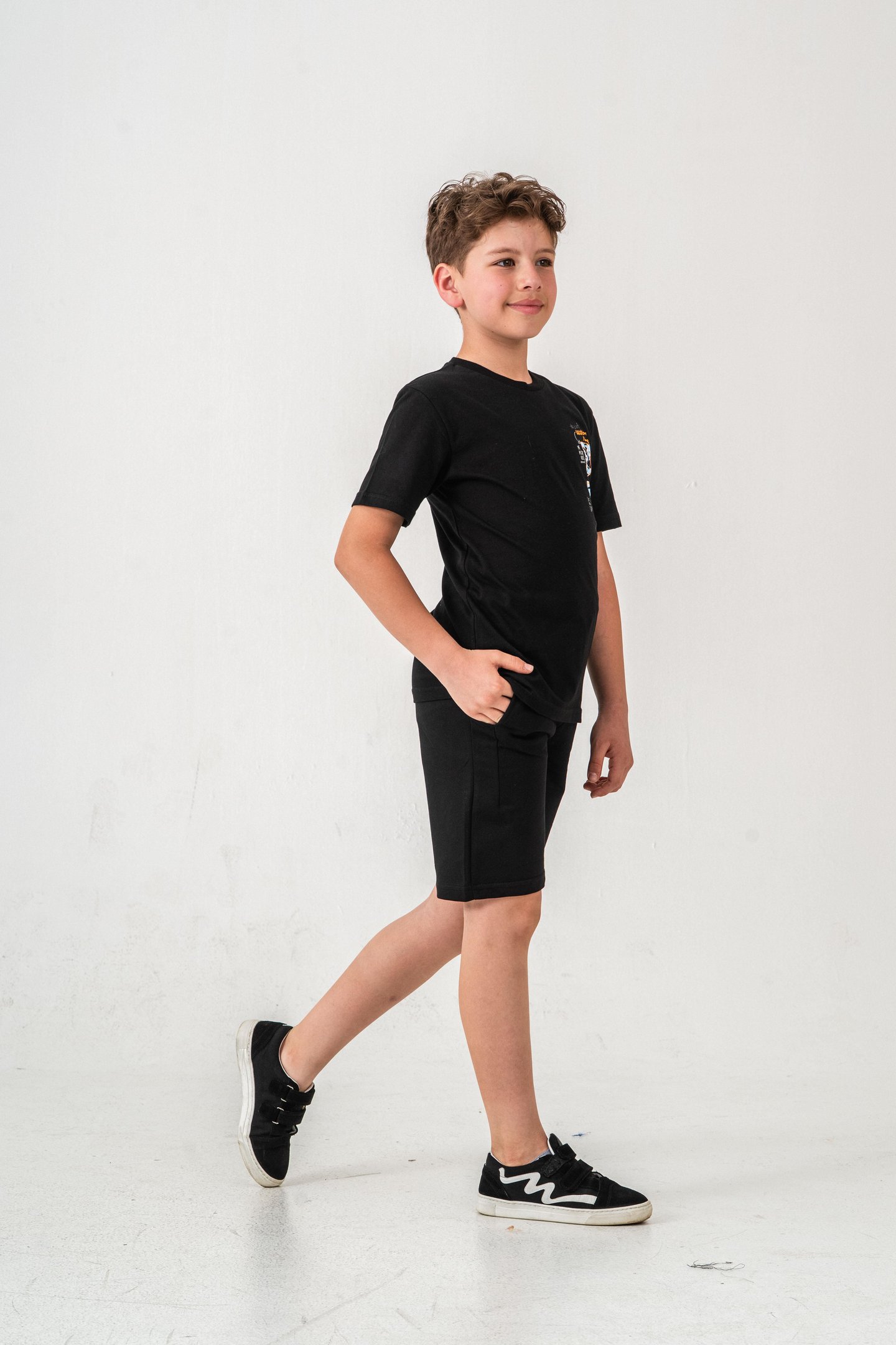 Vacation Time Baskılı Bacak  Baskı Detaylı  Erkek Çocuk Şort - Tişört Takımı