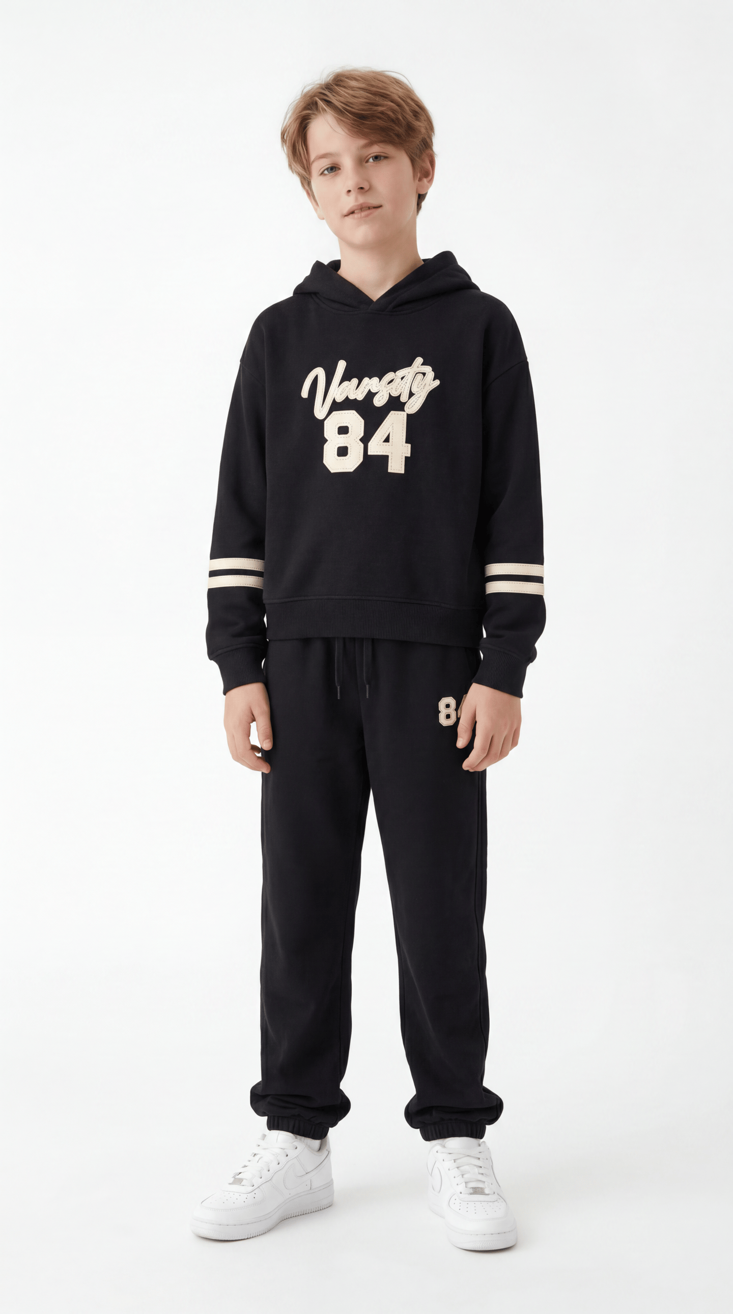 Varsity 84 Aplike Nakışlı Alt Üst Erkek Çocuk Eşofman Takımı