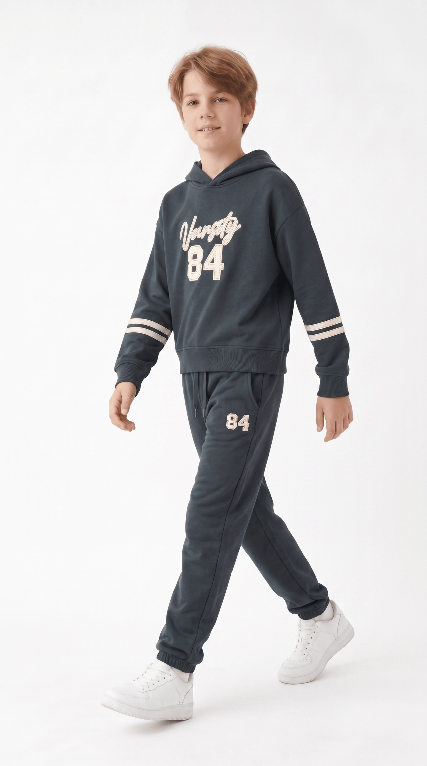 Varsity 84 Aplike Nakışlı Alt Üst Erkek Çocuk Eşofman Takımı