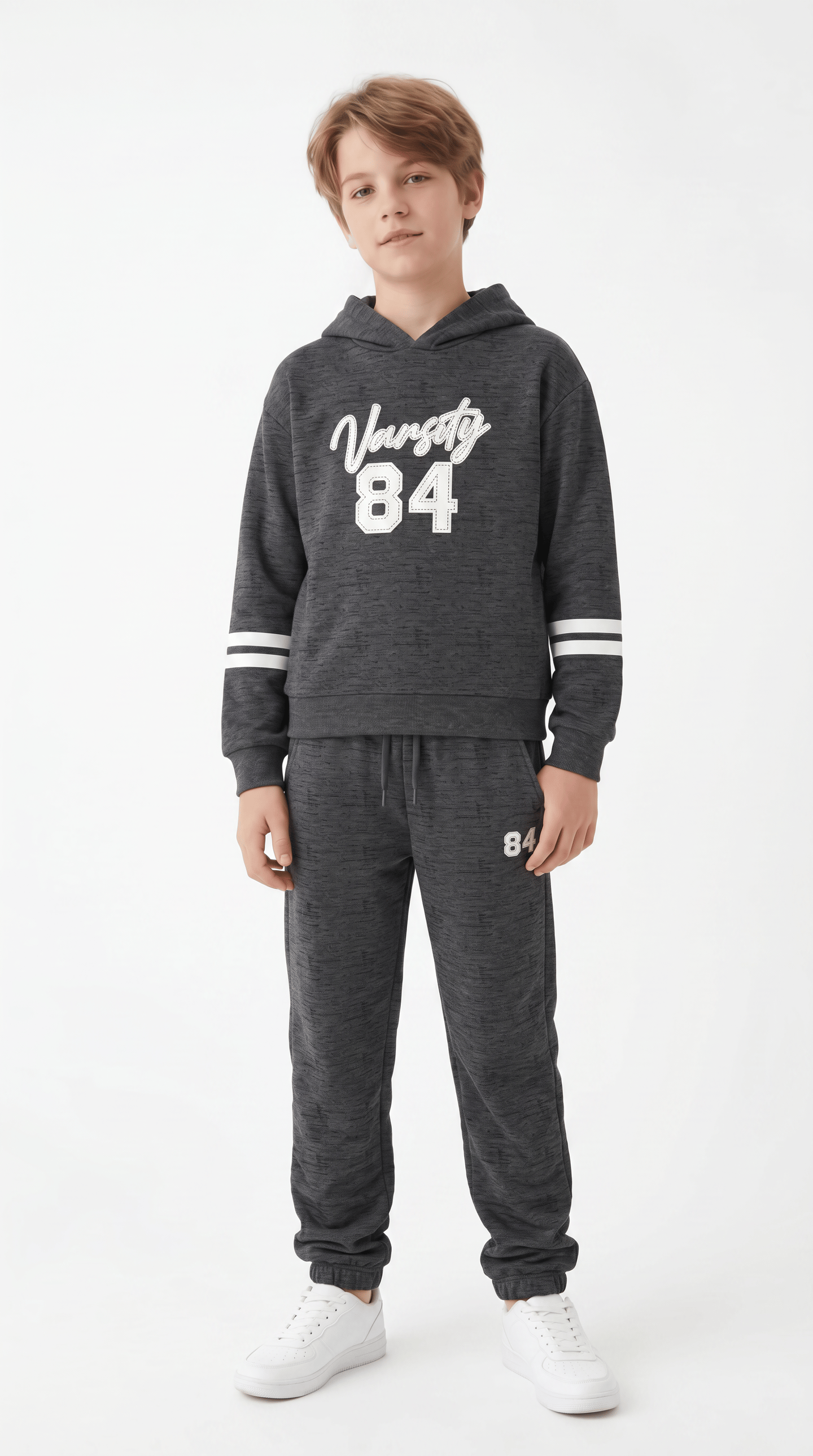 Varsity 84 Aplike Nakışlı Alt Üst Erkek Çocuk Eşofman Takımı