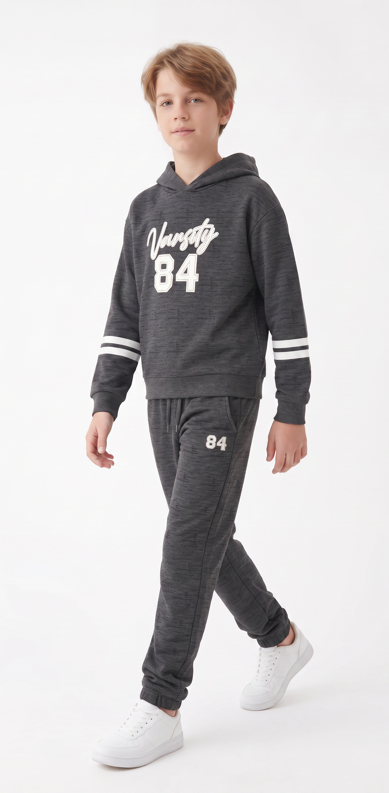 Varsity 84 Aplike Nakışlı Alt Üst Erkek Çocuk Eşofman Takımı