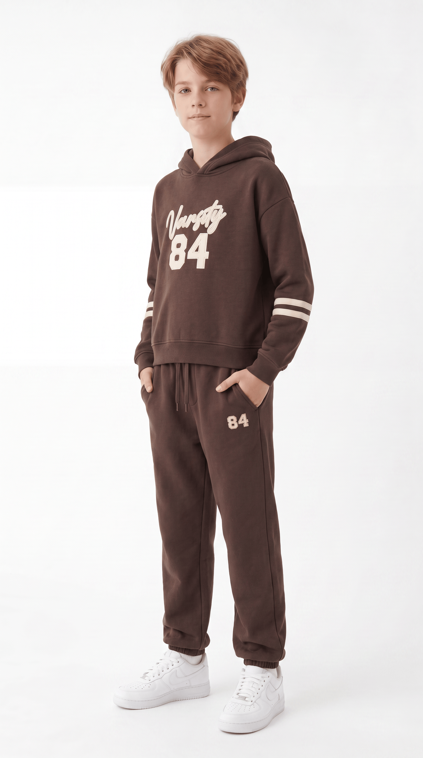 Varsity 84 Aplike Nakışlı Alt Üst Erkek Çocuk Eşofman Takımı