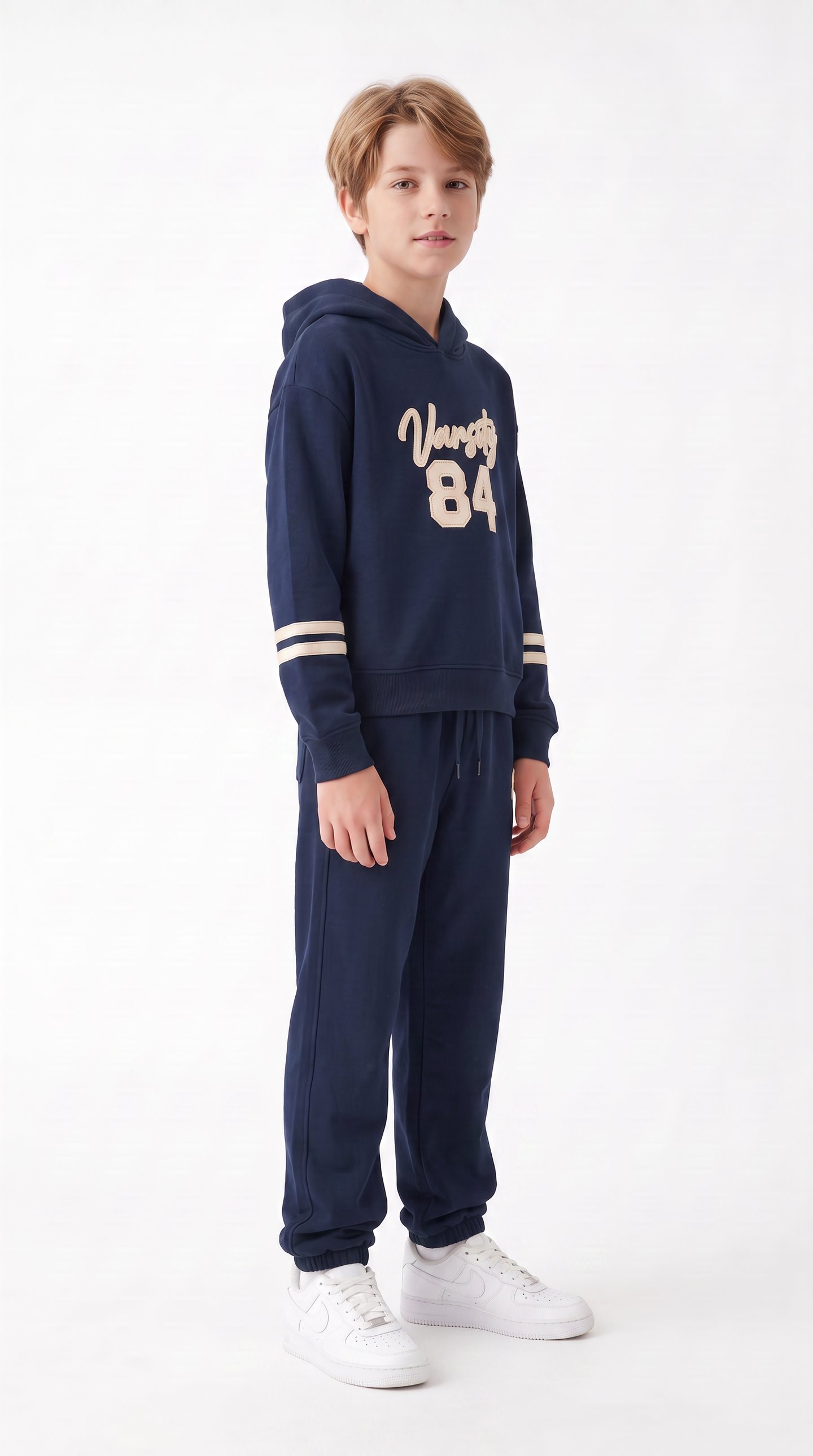 Varsity 84 Aplike Nakışlı Alt Üst Erkek Çocuk Eşofman Takımı