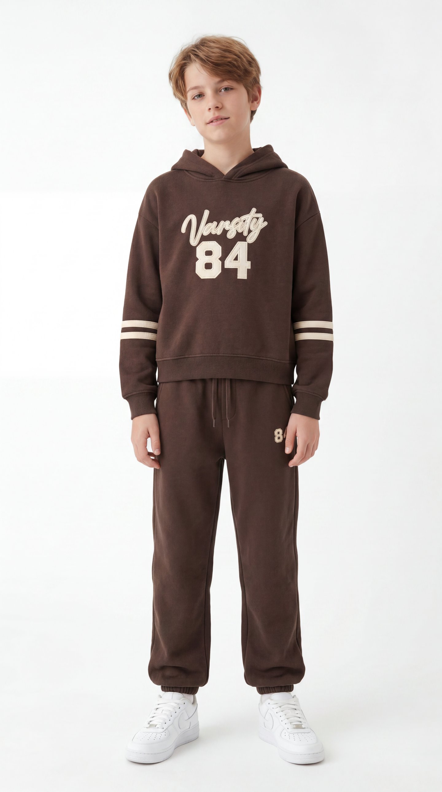 Varsity 84 Aplike Nakışlı Alt Üst Erkek Çocuk Eşofman Takımı