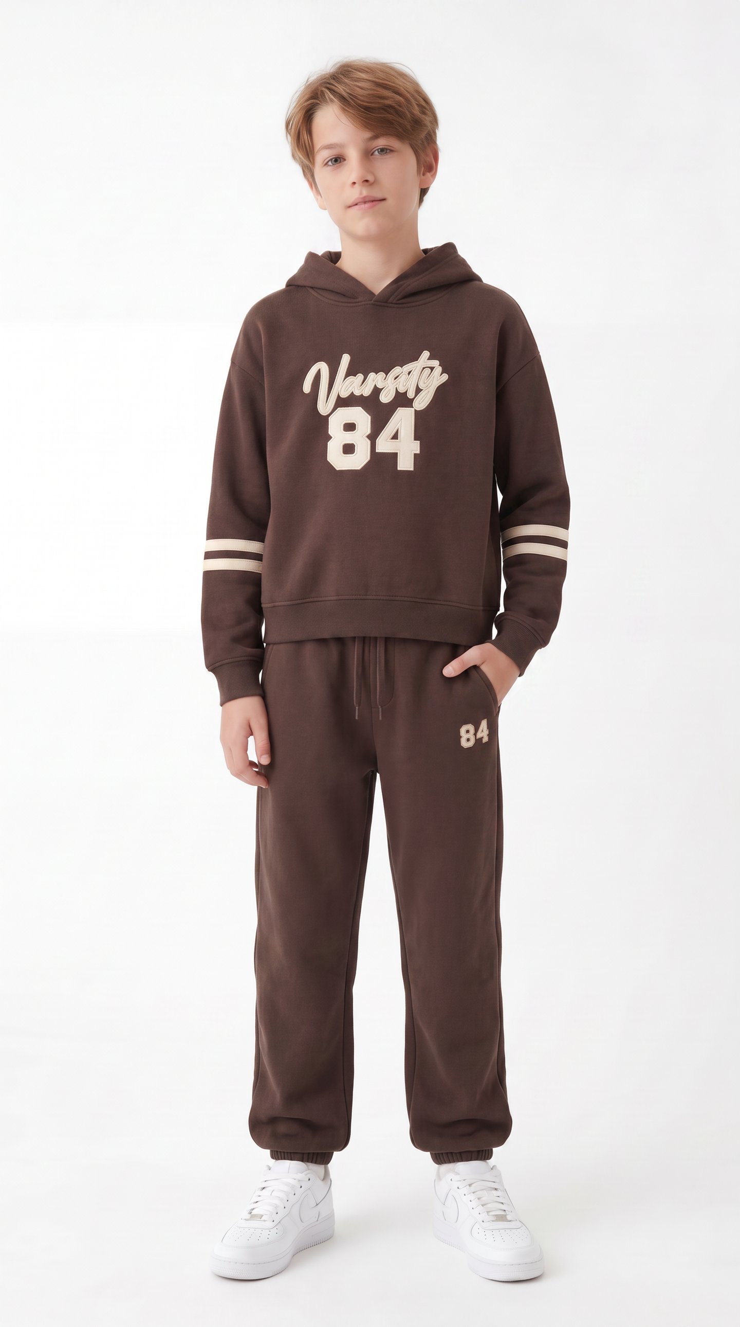 Varsity 84 Aplike Nakışlı Alt Üst Erkek Çocuk Eşofman Takımı