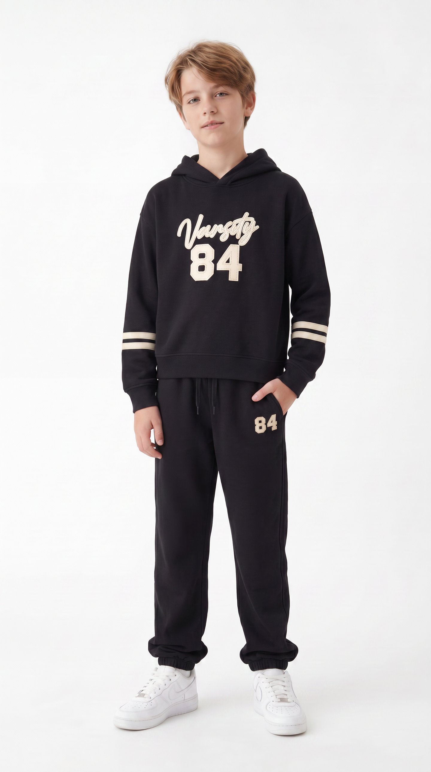 Varsity 84 Aplike Nakışlı Alt Üst Erkek Çocuk Eşofman Takımı