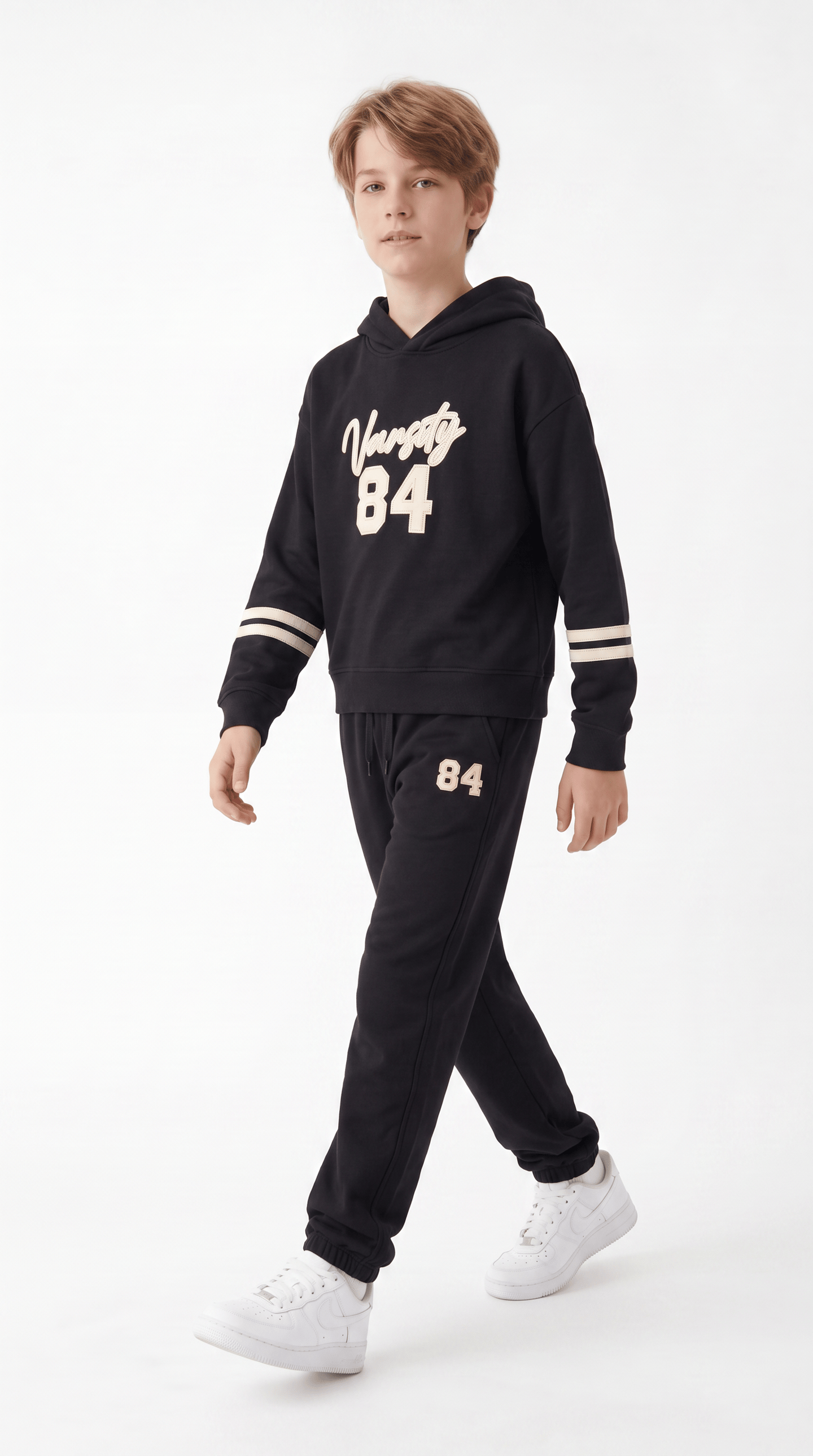 Varsity 84 Aplike Nakışlı Alt Üst Erkek Çocuk Eşofman Takımı