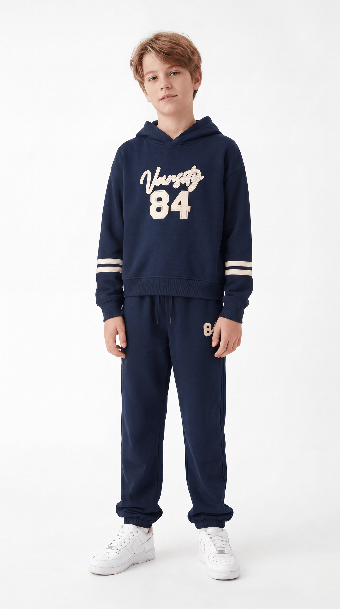 Varsity 84 Aplike Nakışlı Alt Üst Erkek Çocuk Eşofman Takımı