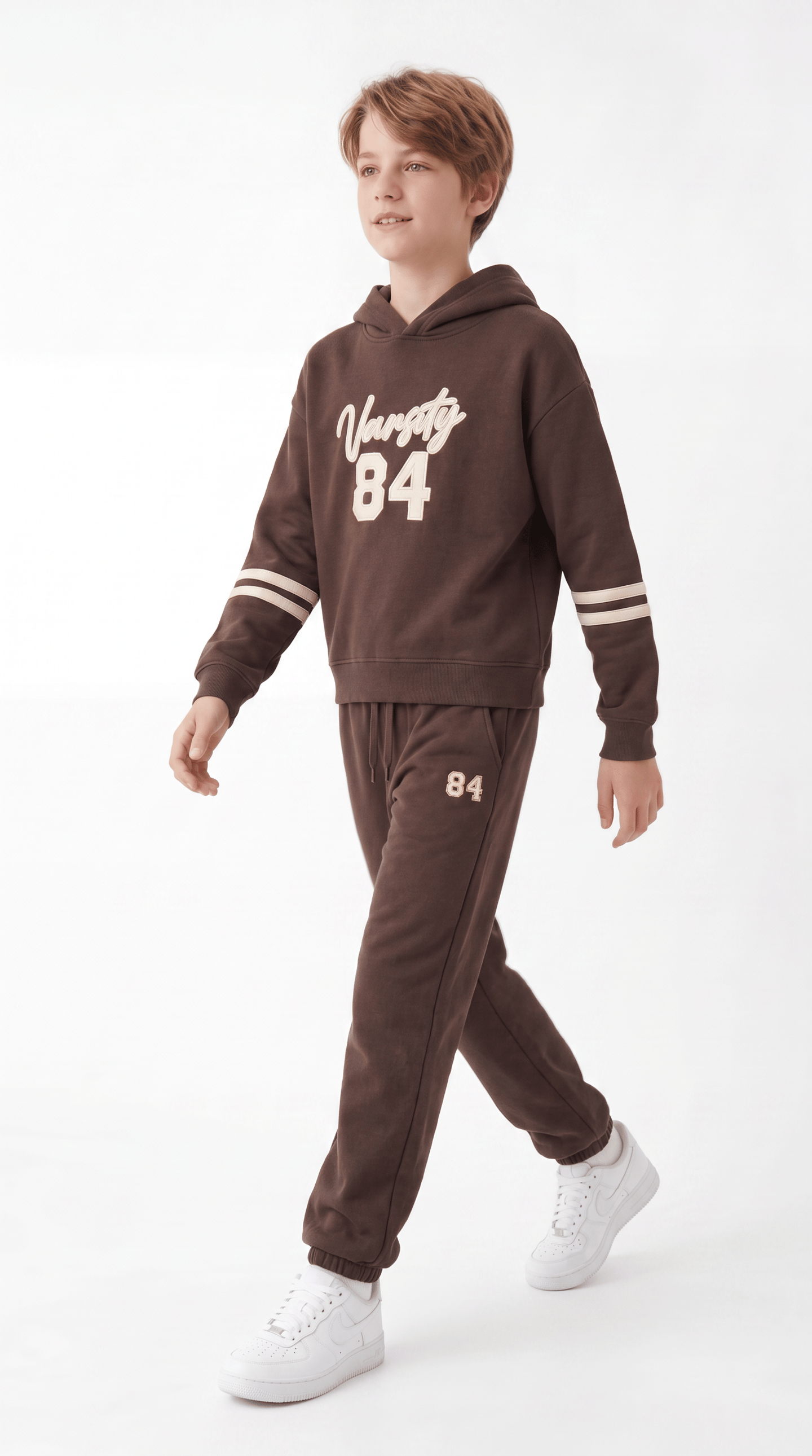 Varsity 84 Aplike Nakışlı Alt Üst Erkek Çocuk Eşofman Takımı