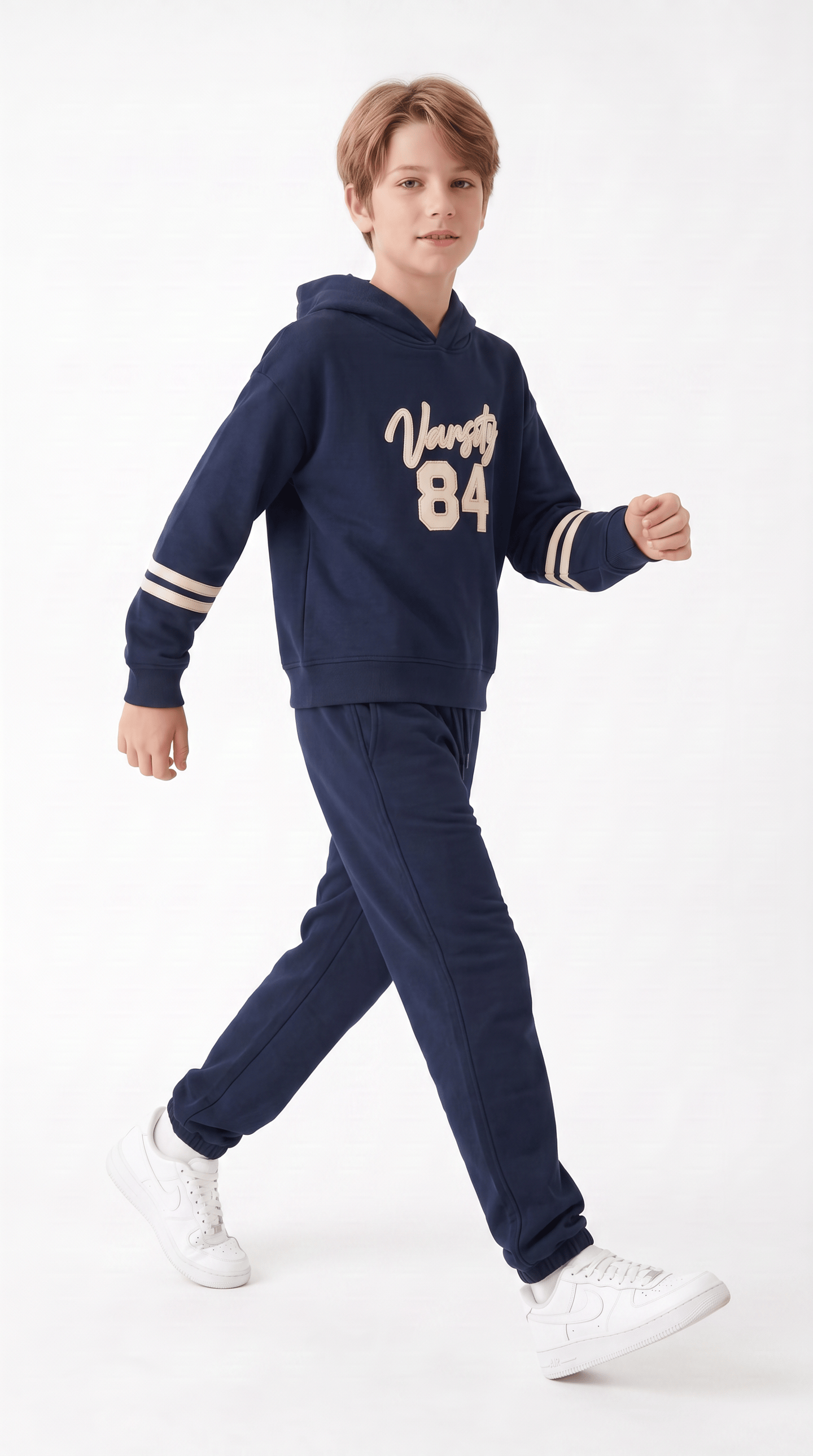 Varsity 84 Aplike Nakışlı Alt Üst Erkek Çocuk Eşofman Takımı