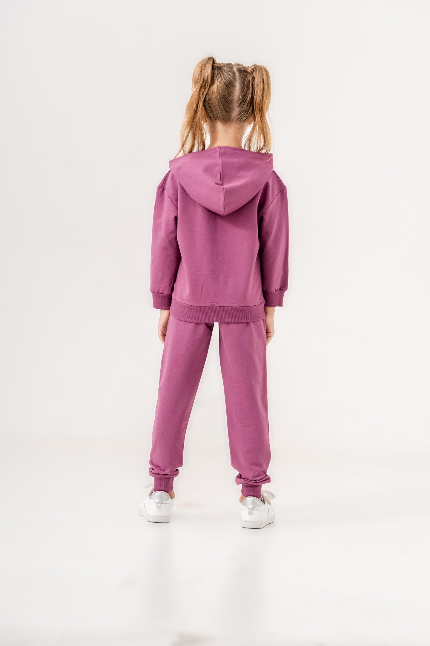 Vintage Flowers Baskılı Bacak Baskı Detaylı Kapüşonlu Kız Çocuk Alt Üst Eşofman Takımı