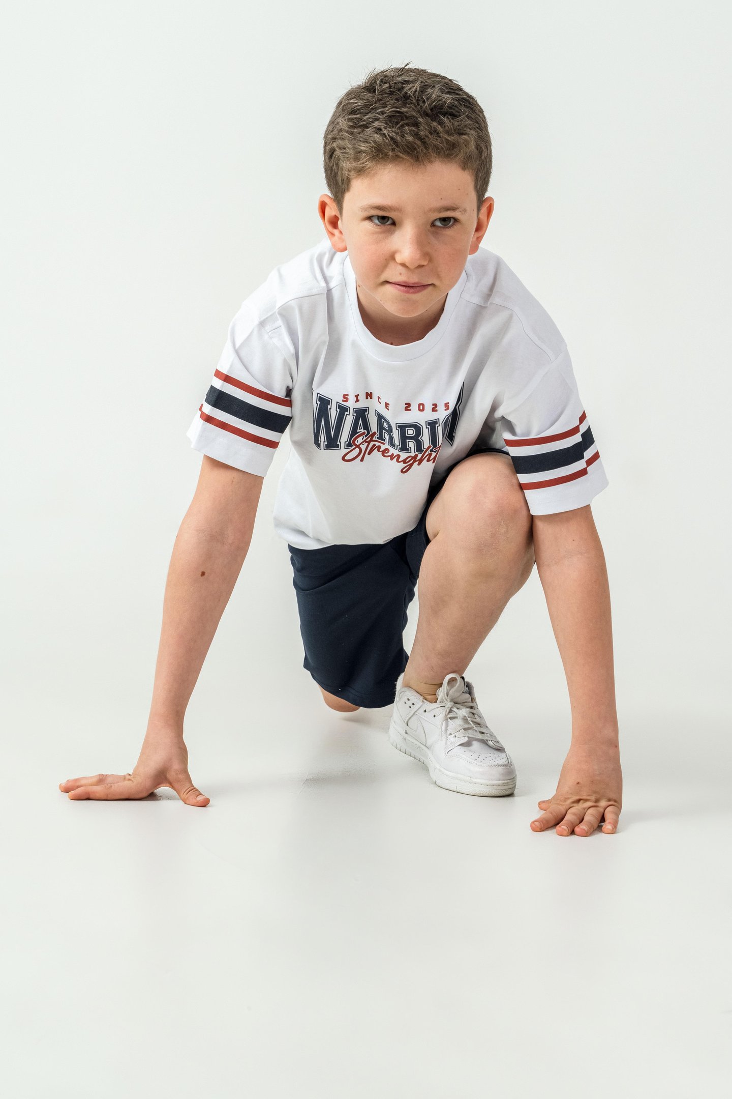 Warrior Strenght Baskılı Erkek Çocuk Şort - Tişört Takımı