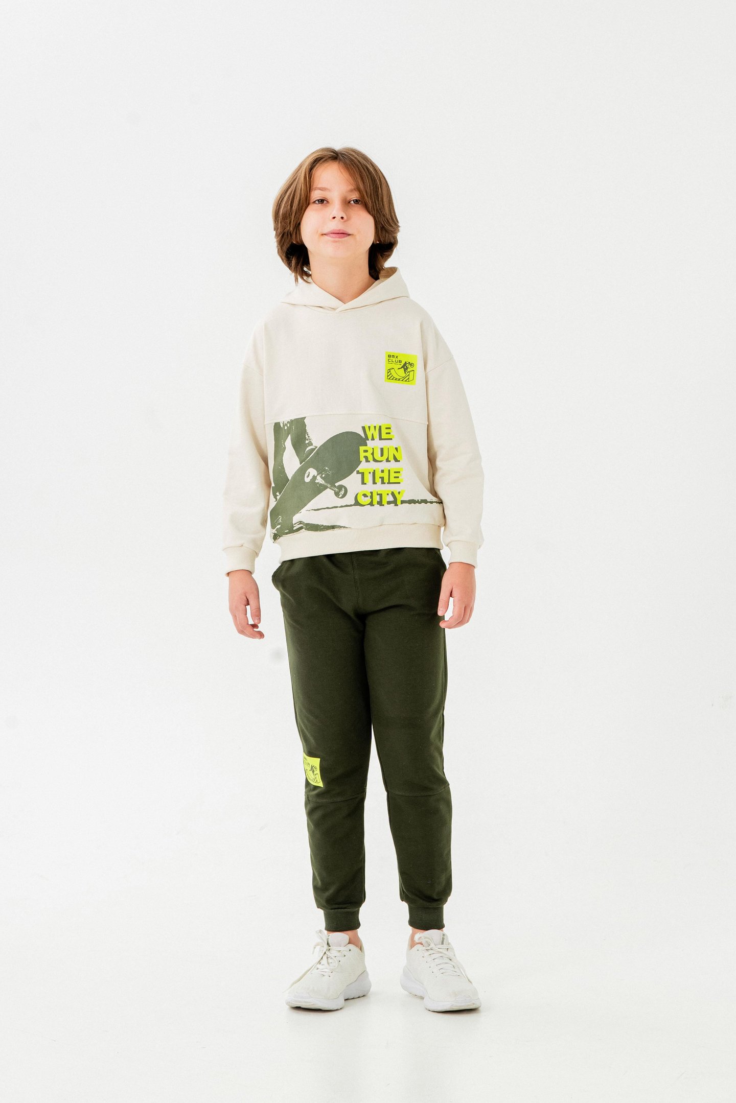 We Run The City Baskılı Bacak Baskı Detaylı Erkek Çocuk Alt-Üst Eşofman Takımı