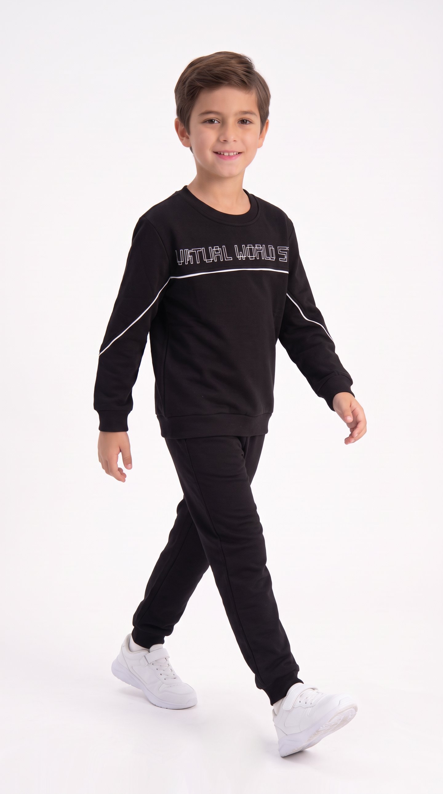 World St Baskılı Erkek Çocuk Sweat
