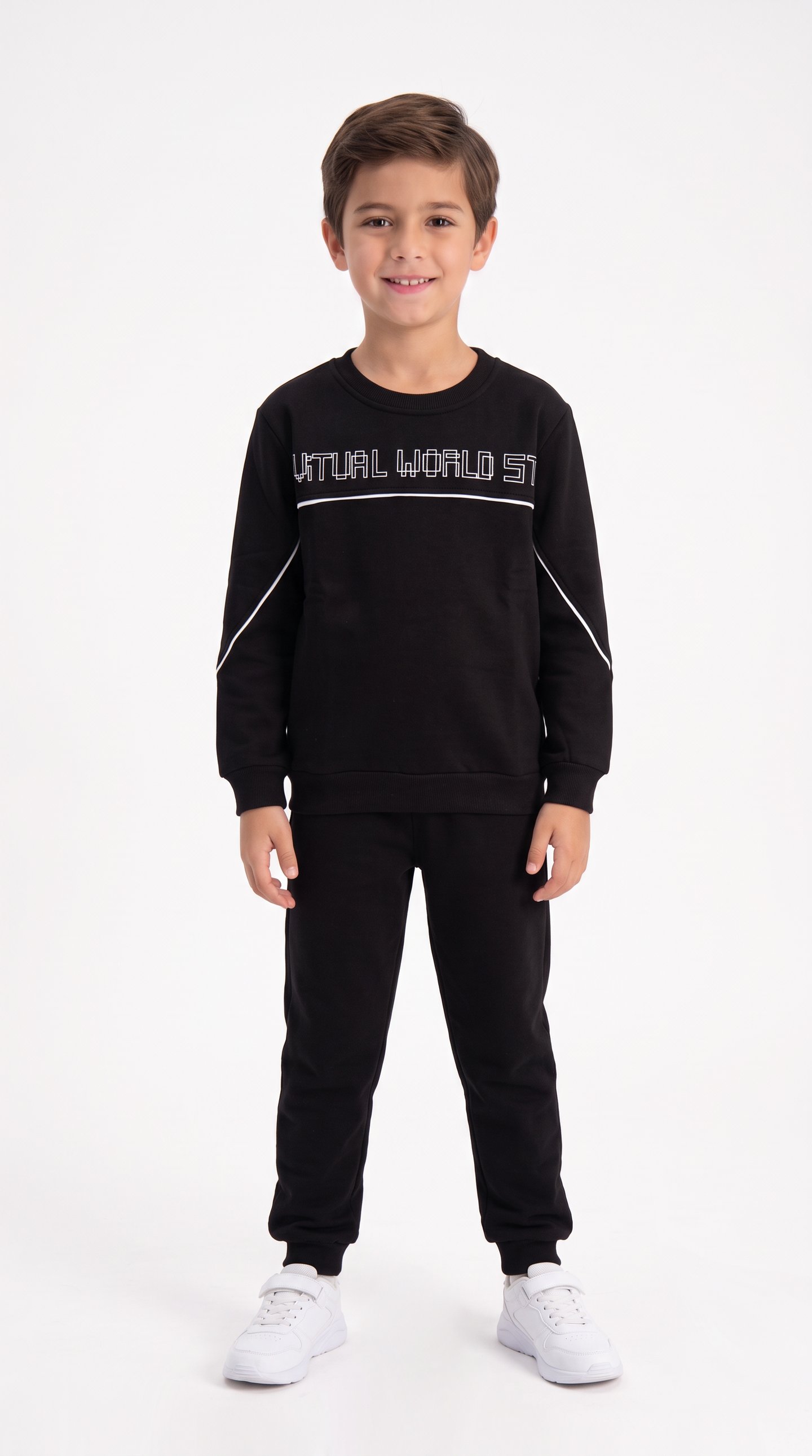 World St Baskılı Erkek Çocuk Sweat