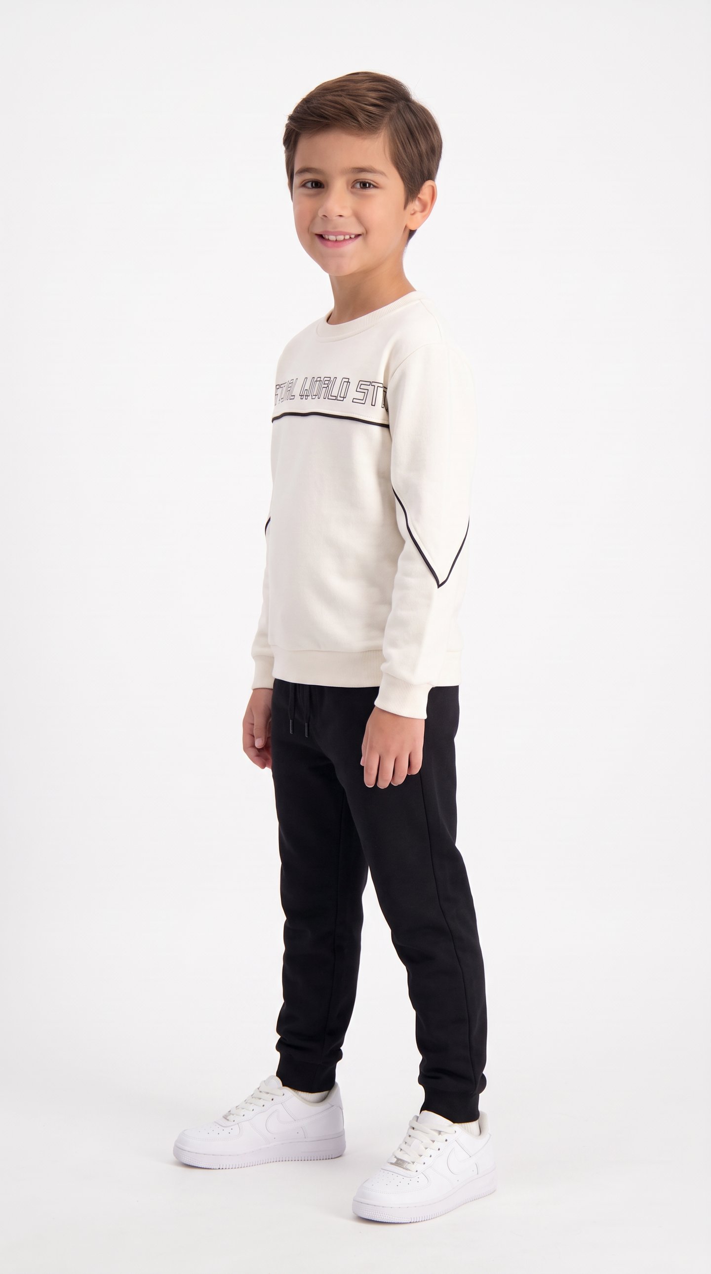 World St Baskılı Erkek Çocuk Sweat