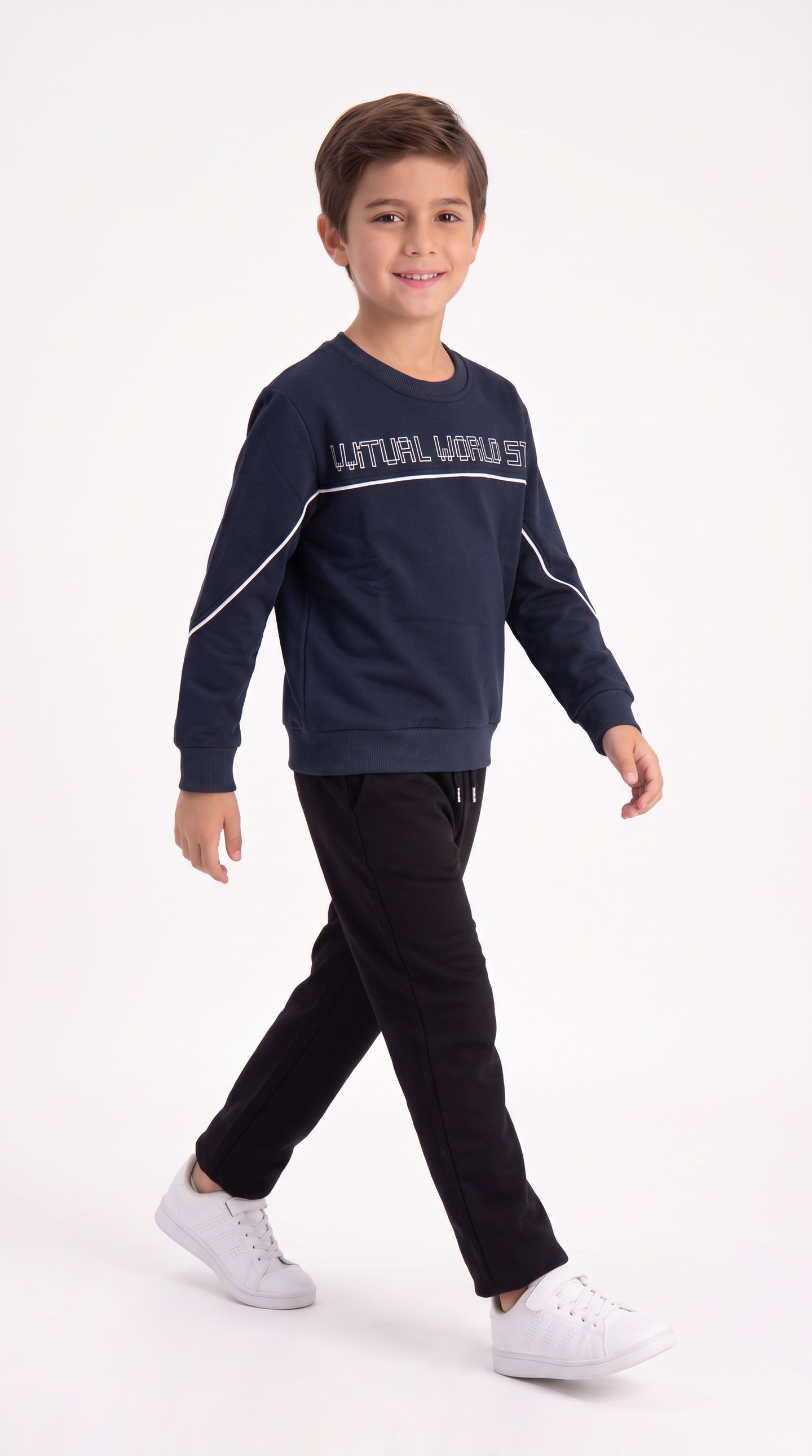World St Baskılı Erkek Çocuk Sweat