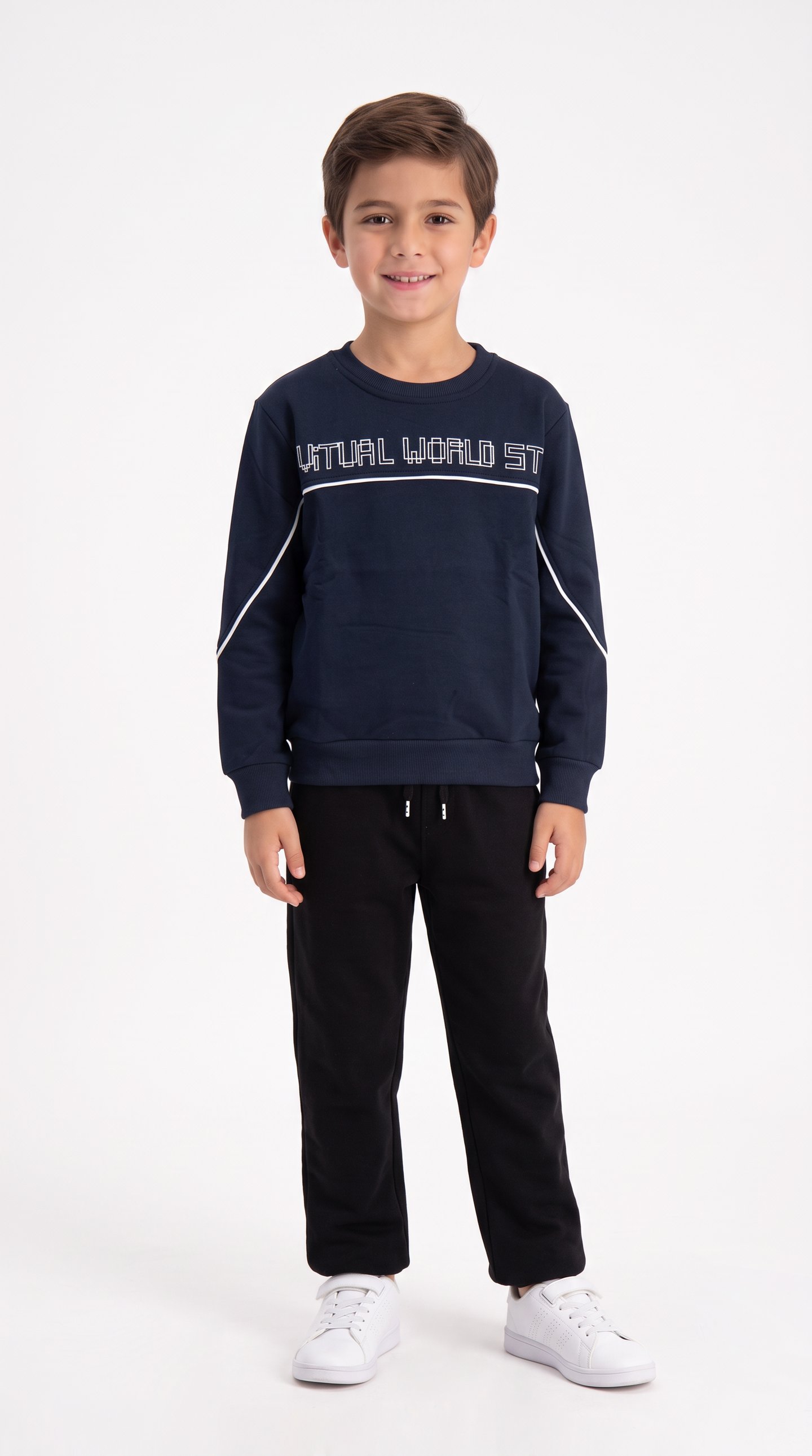 World St Baskılı Erkek Çocuk Sweat