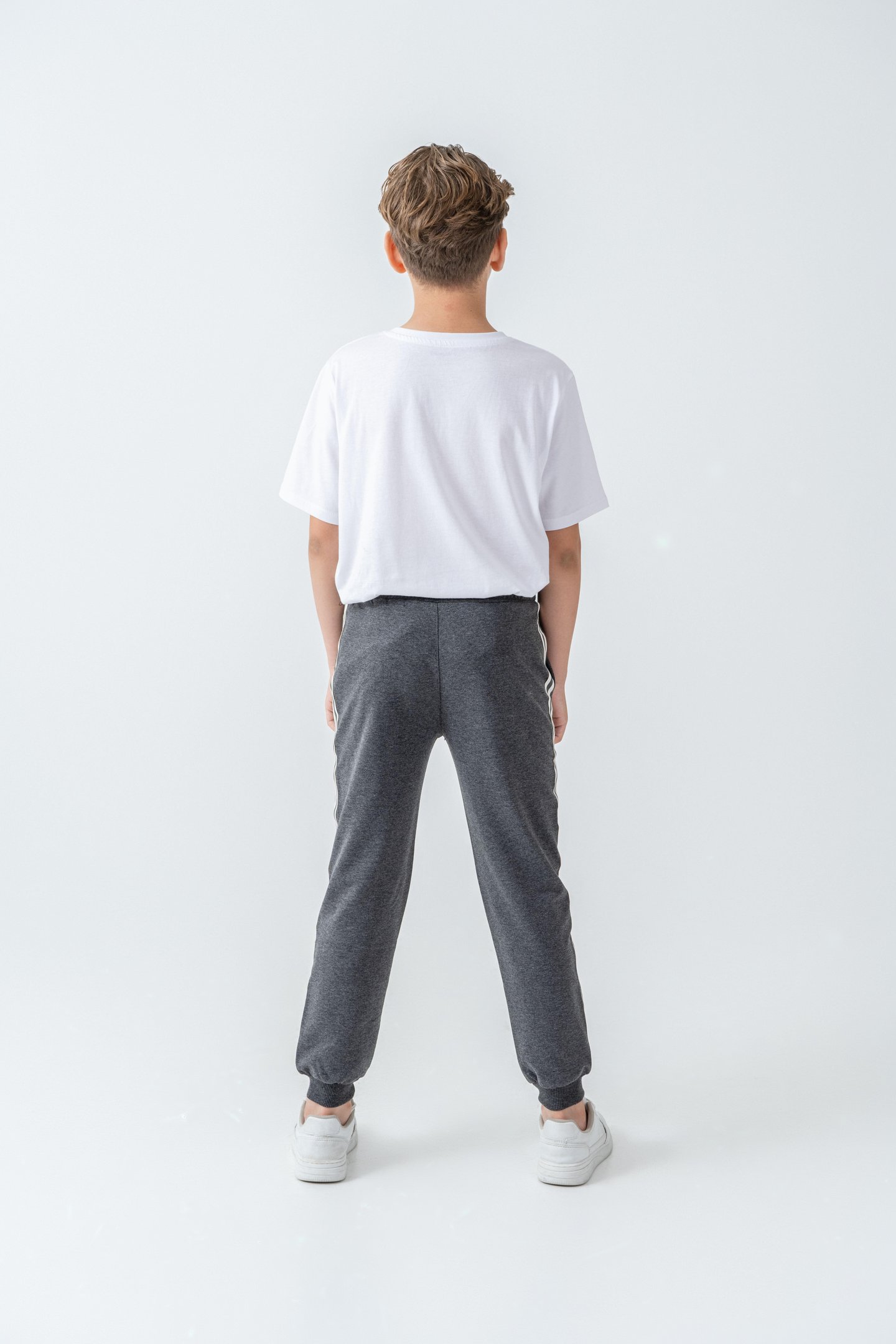 Yanlar Şeritli World Wide Baskılı Erkek Çocuk Eşofman Altı