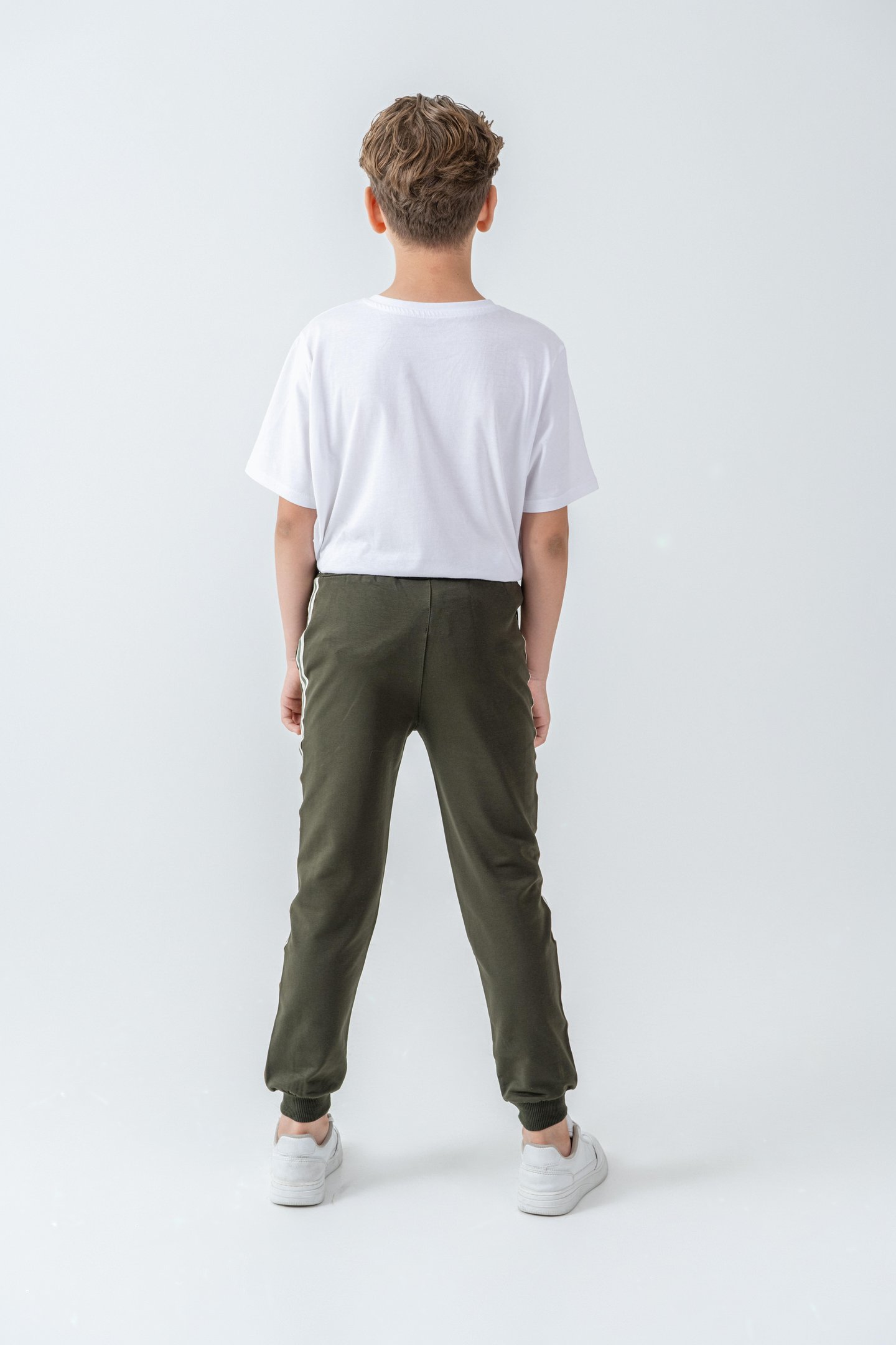 Yanlar Şeritli World Wide Baskılı Erkek Çocuk Eşofman Altı