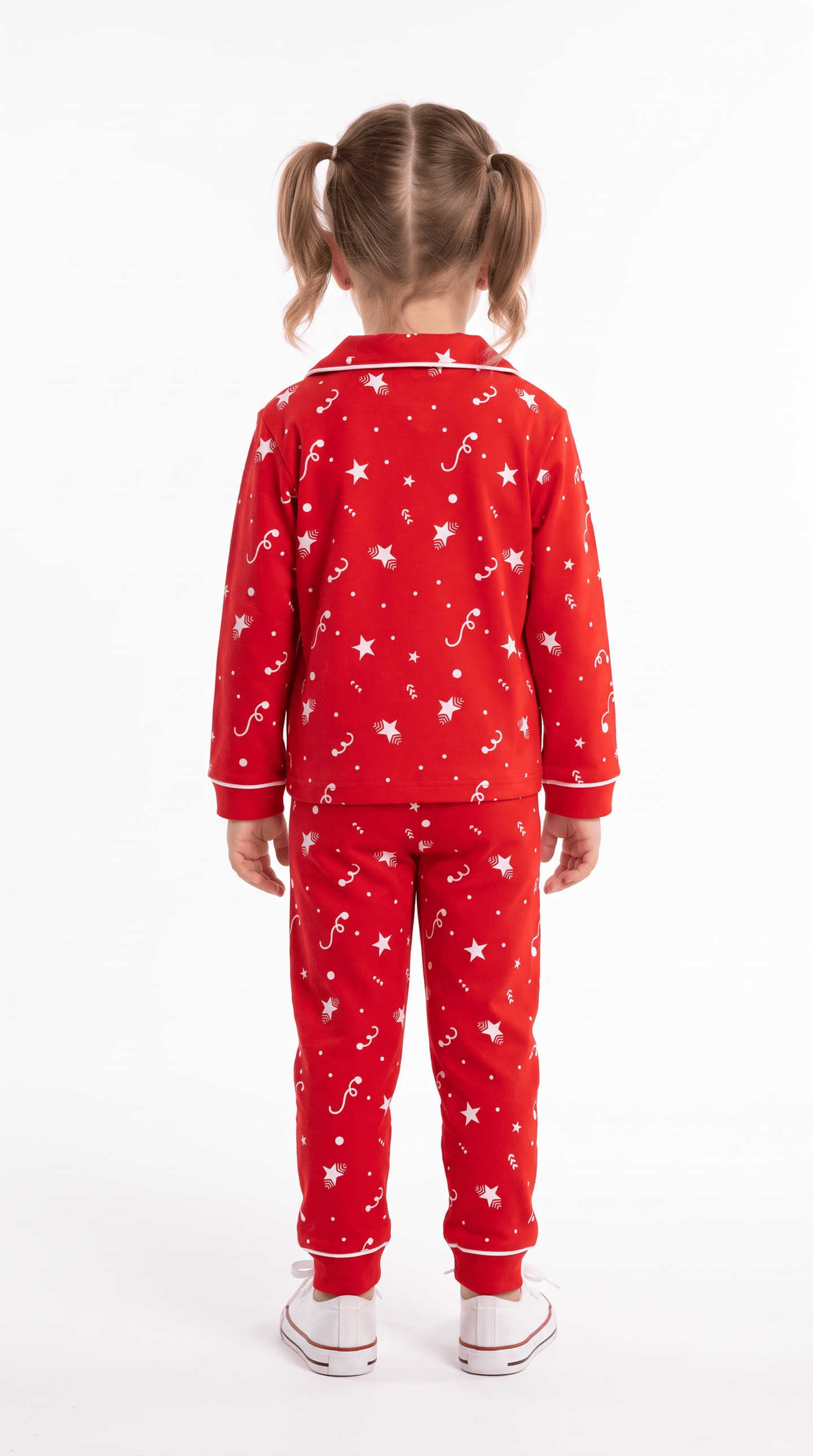 Yıldız Baskılı Kız Çocuk Pijama Takımı