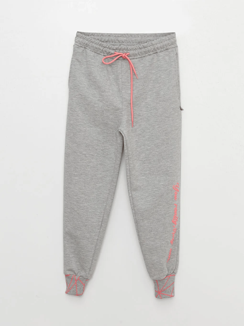 You Really,Truly Can Baskılı V Cepli Kız Çocuk Eşofman Altı