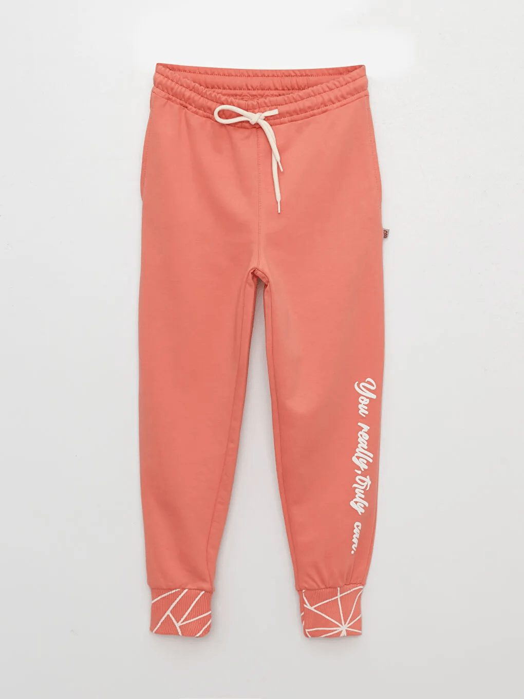 You Really,Truly Can Baskılı V Cepli Kız Çocuk Eşofman Altı