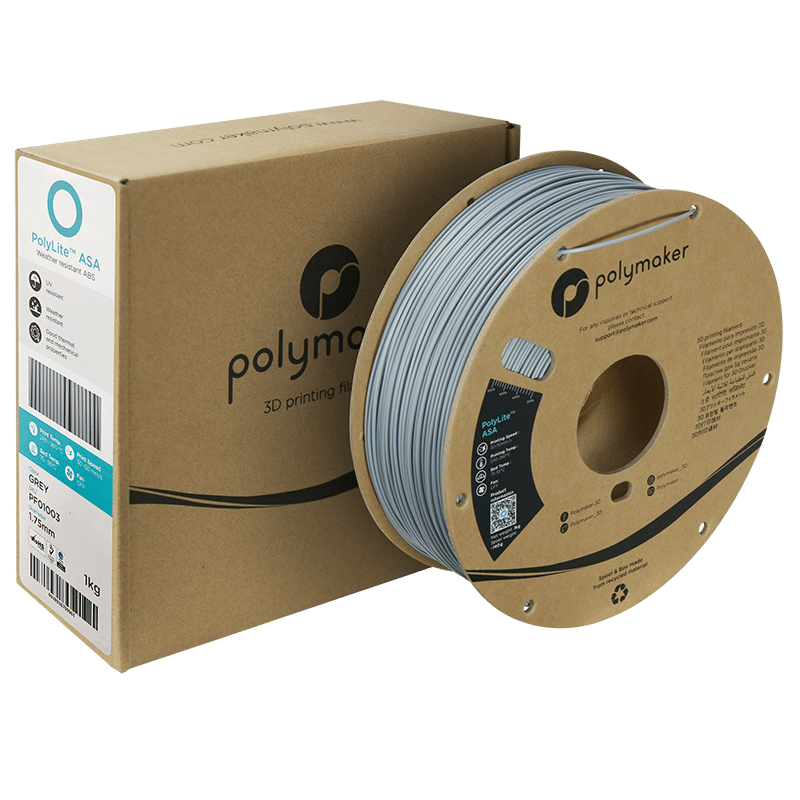 PolyLite ASA Filament Gri – UV Dayanımlı 3D Baskı