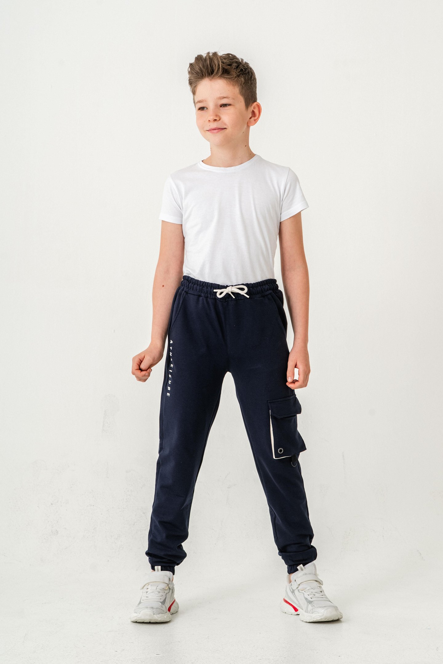 Athleisure Baskılı Kargo Cepli Erkek Çocuk Eşofman Altı