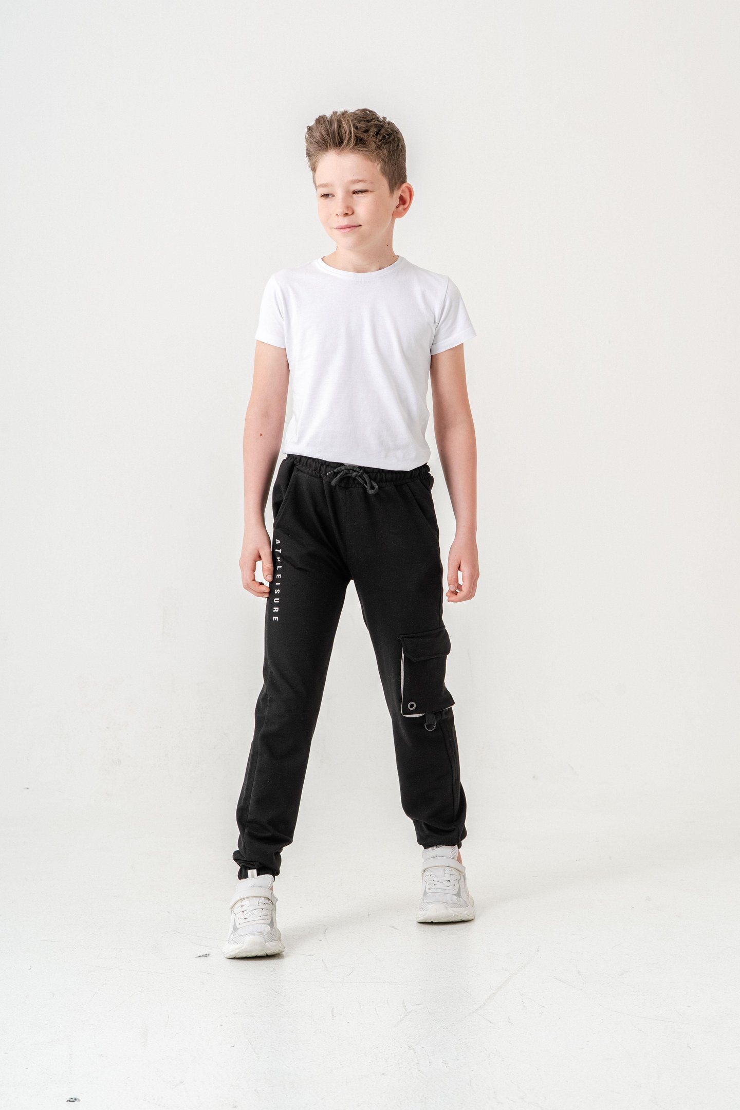 Athleisure Baskılı Kargo Cepli Erkek Çocuk Eşofman Altı