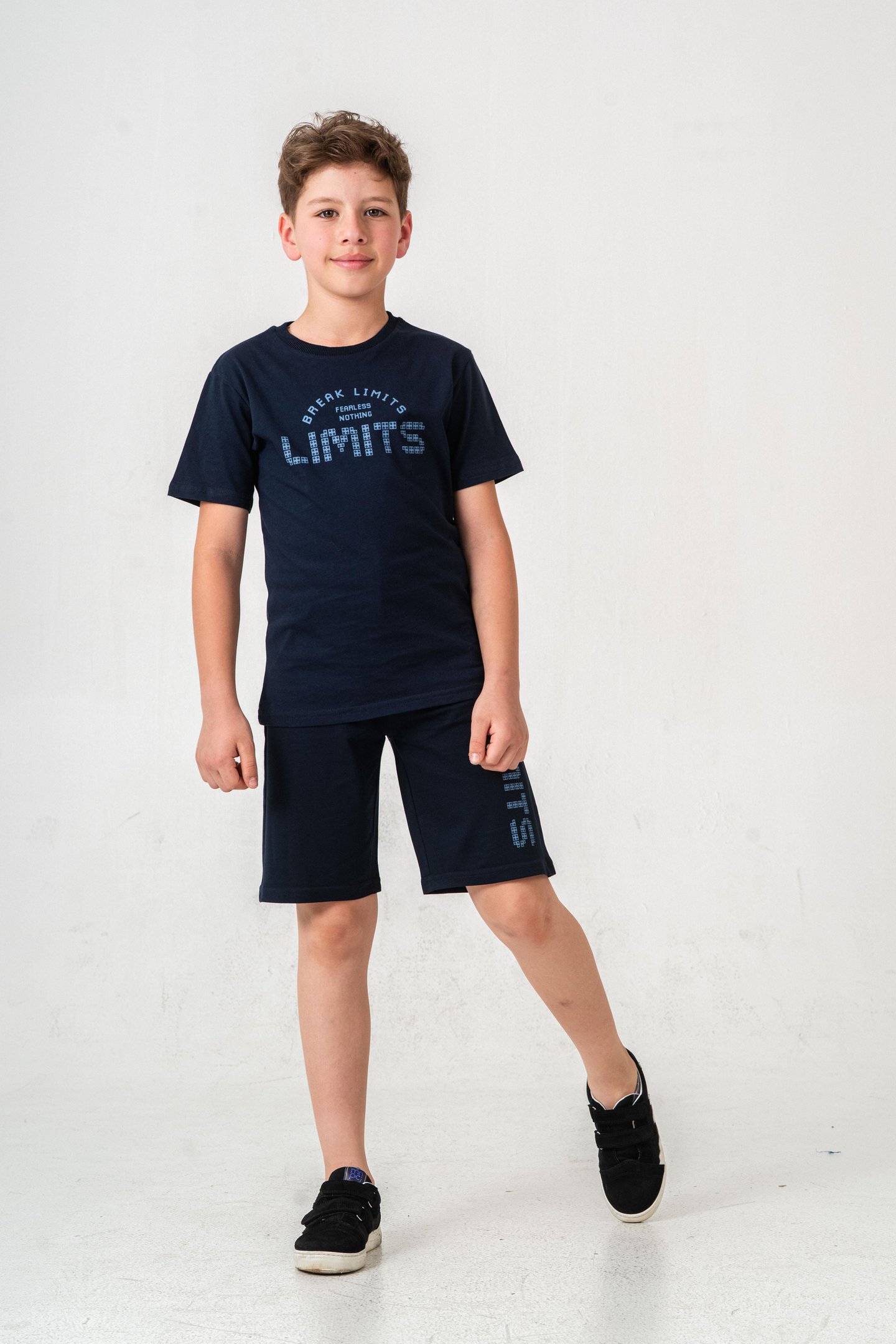 Break Limits Fearless Nothing  Limits Baskılı Erkek Çocuk Şort - Tişört Takımı