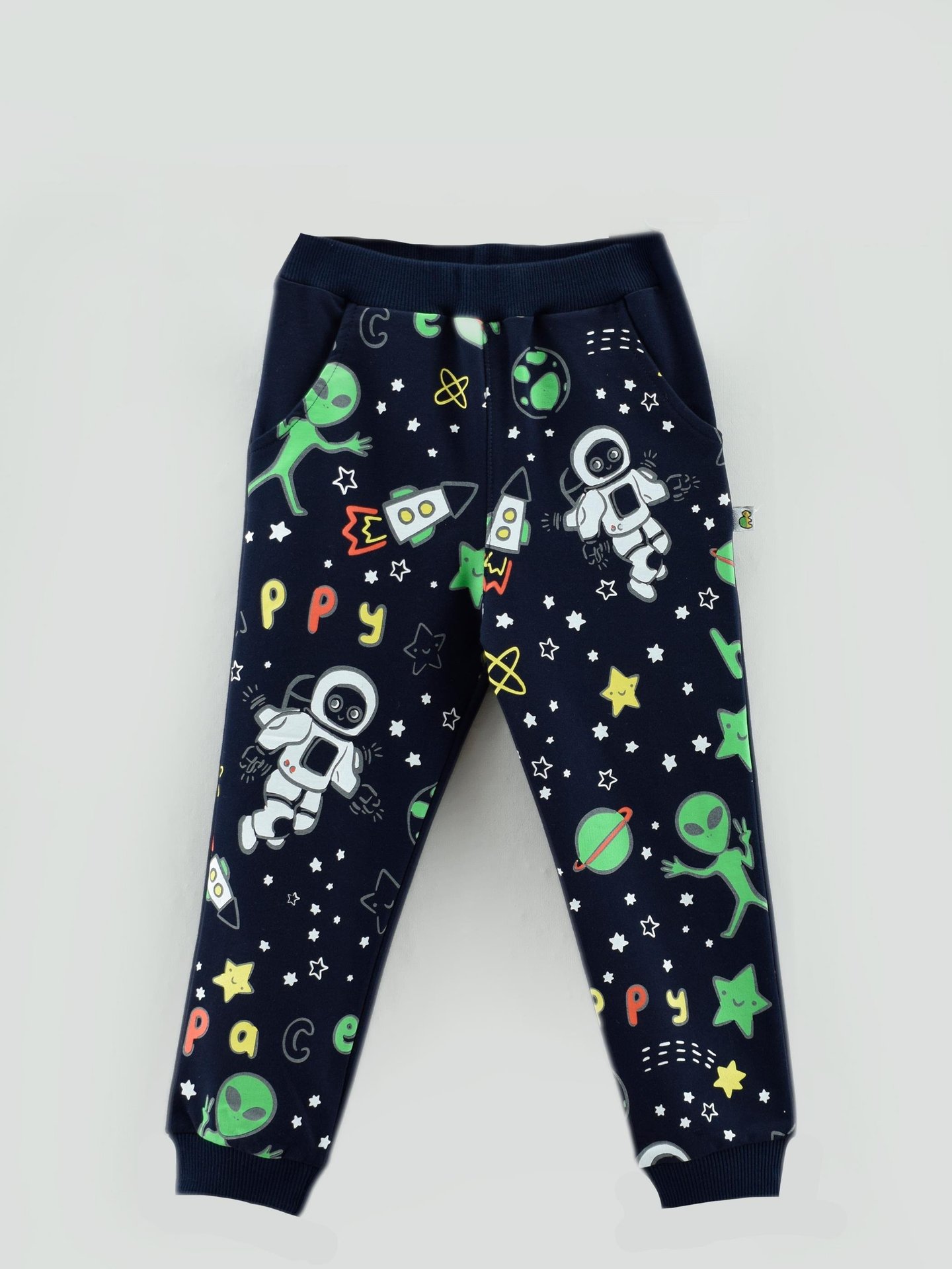 SPACE HAPPY Gezegen Baskılı Erkek Çocuk Eşofman Altı