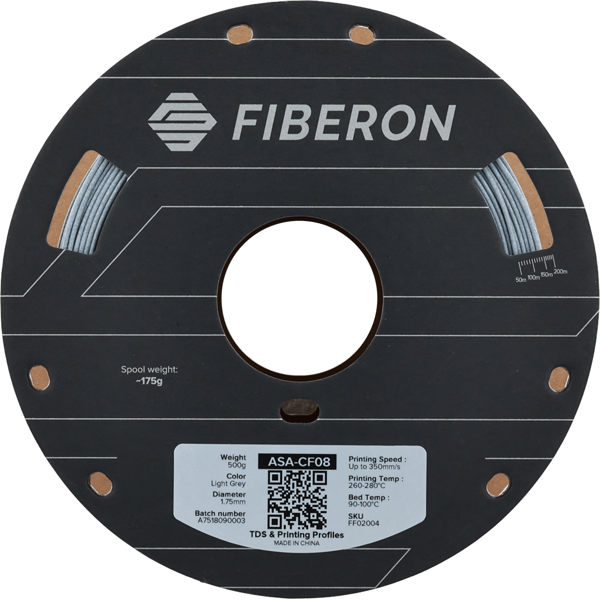 Fiberon ASA-CF08 Açık Gri Filament | UV Dayanımlı Karbon Fiber