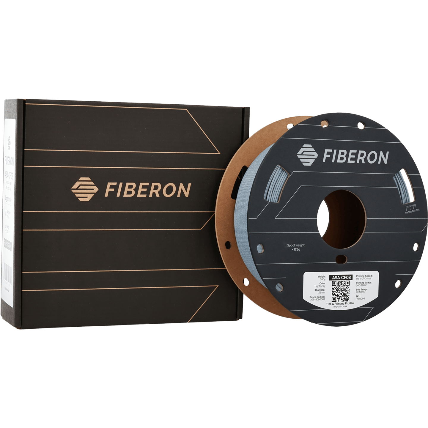 Fiberon ASA-CF08 Açık Gri Filament | UV Dayanımlı Karbon Fiber