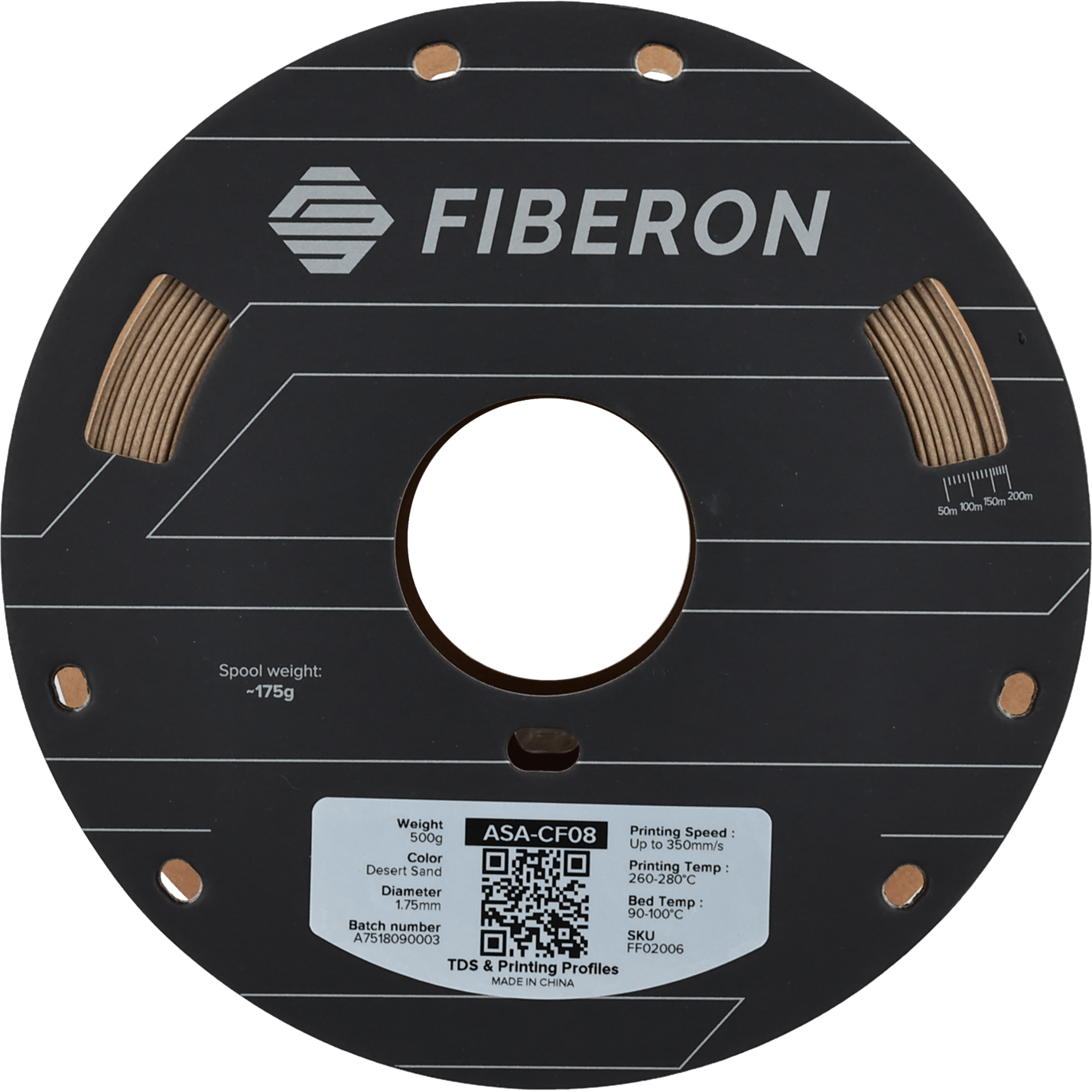 Fiberon ASA-CF08 Çöl Kumu Filament | UV Dayanımlı Karbon Fiber