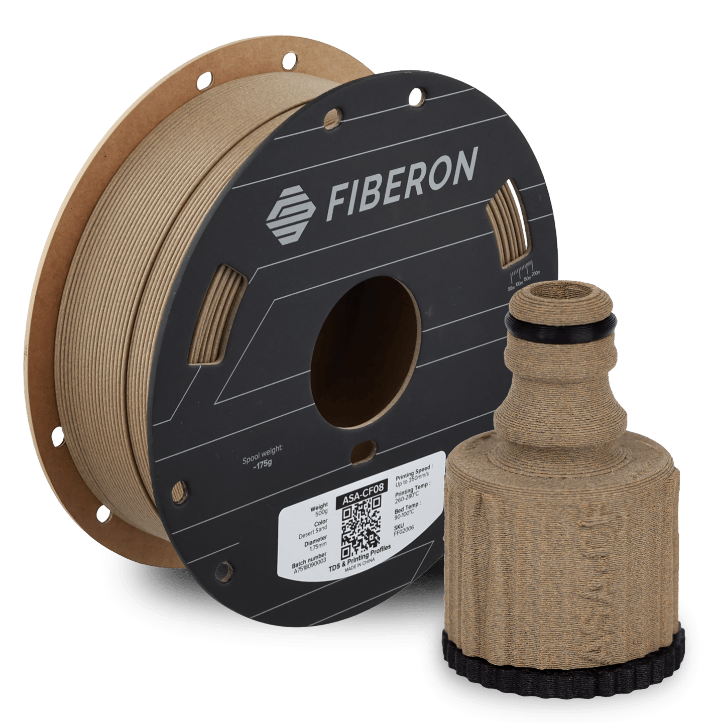 Fiberon ASA-CF08 Çöl Kumu Filament | UV Dayanımlı Karbon Fiber