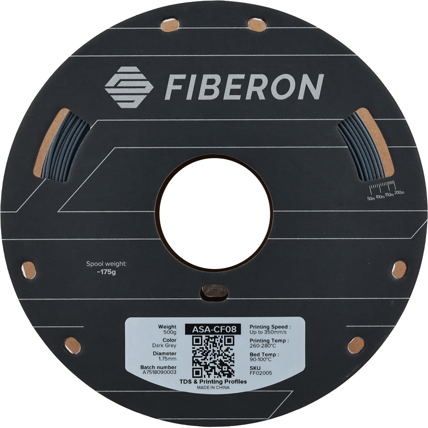 Fiberon ASA-CF08 Koyu Gri Filament | UV Dayanımlı Karbon Fiber
