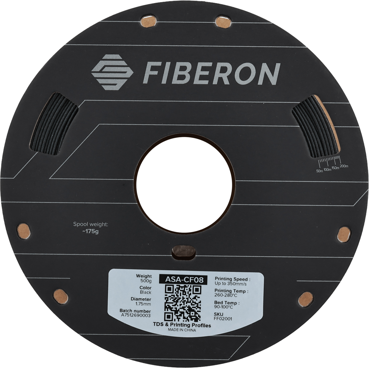 Fiberon ASA-CF08 Siyah Filament | UV Dayanımlı Karbon Fiber