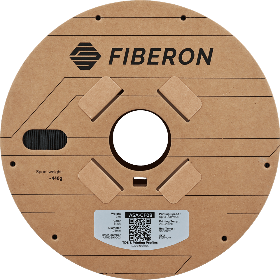 Fiberon ASA-CF08 Siyah Filament 3KG | UV Dayanımlı Karbon Fiber