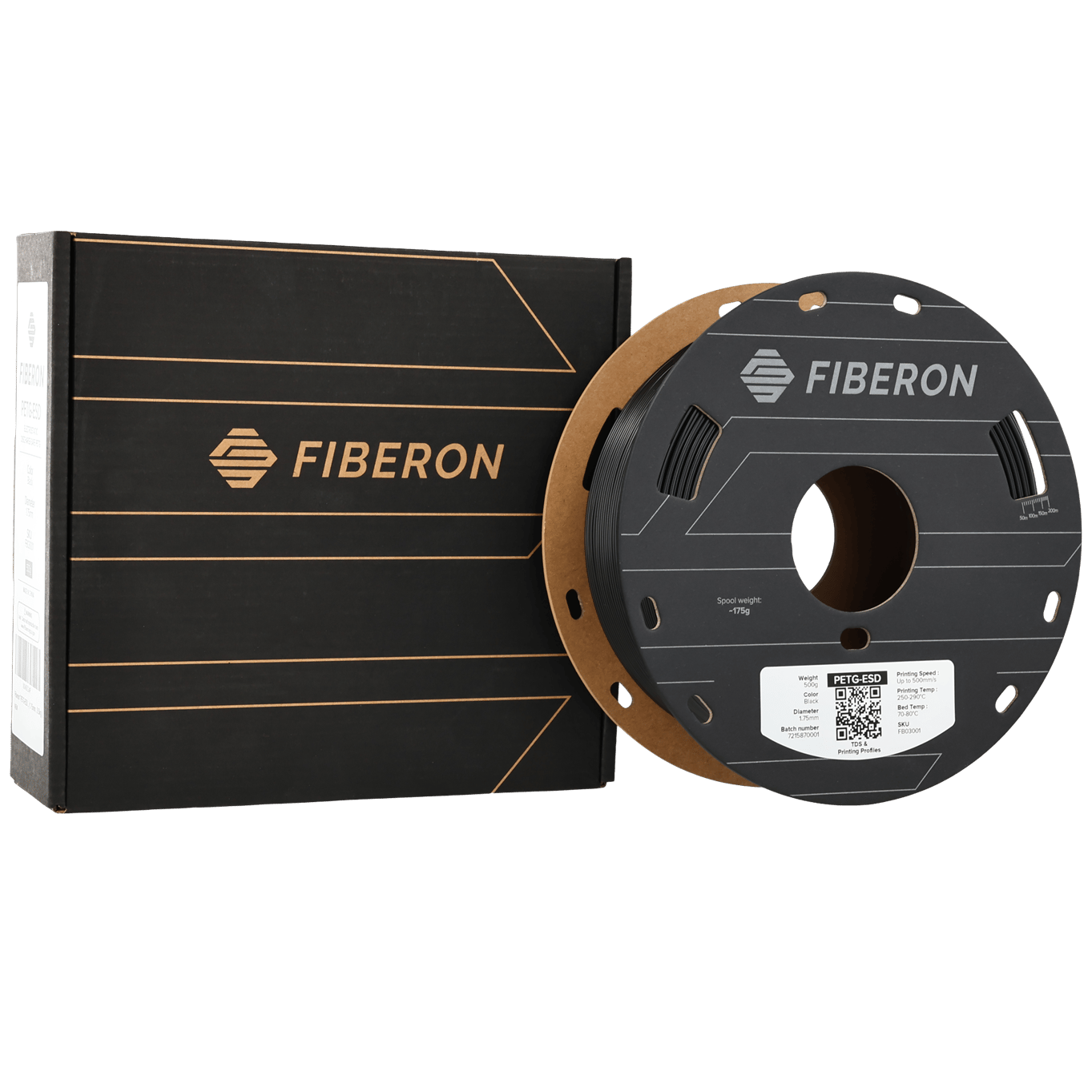 Fiberon PETG-ESD Siyah Filament