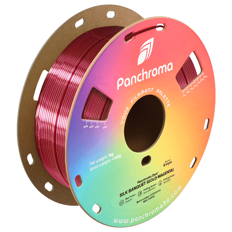 Panchroma Dual Silk Banquet PLA Filament | Altın - Macenta