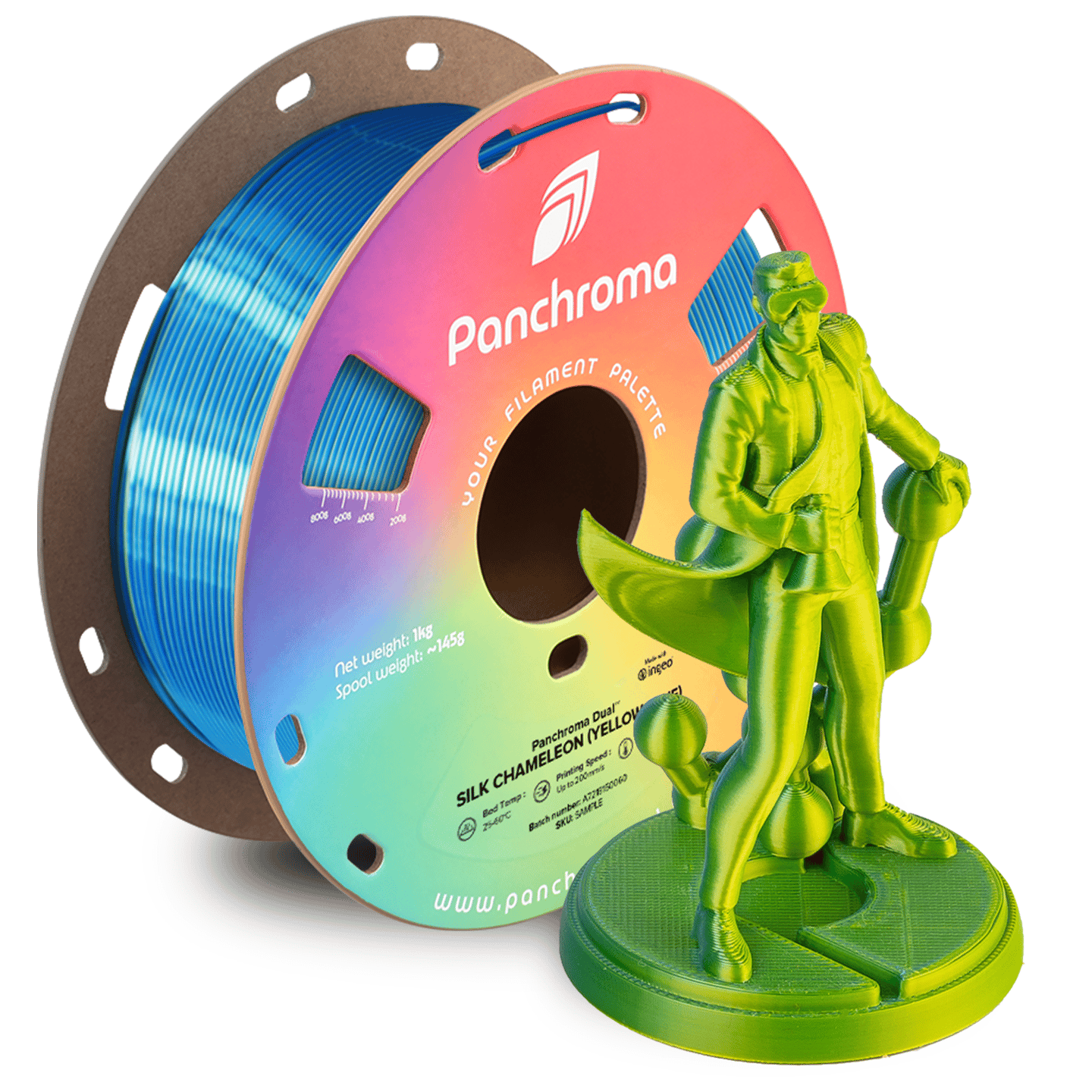 Panchroma Dual Silk Chameleon PLA | Sarı - Mavi