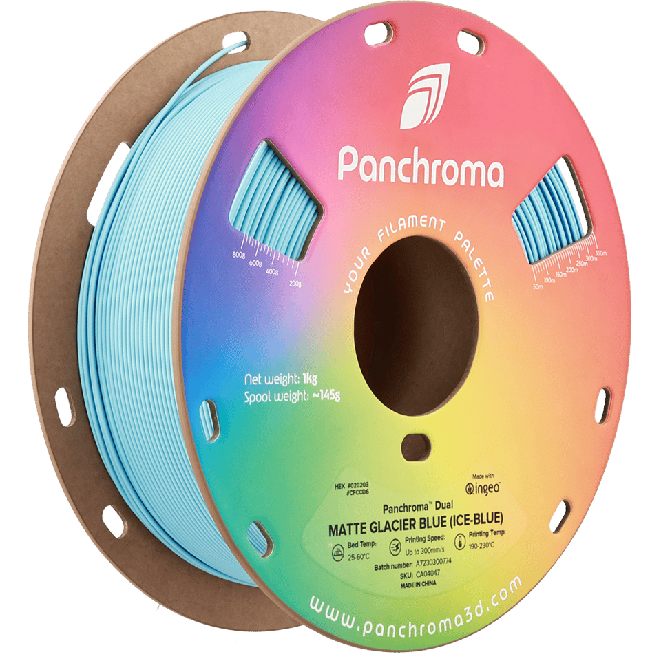 Panchroma PLA Dual Filament Mat Buzul (Buz - Mavi) - 1 kg 1.75mm