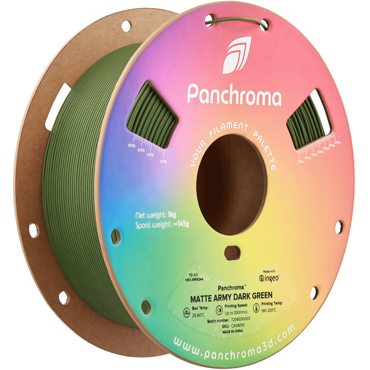 Panchroma PLA Filament Mat Askeri Koyu Yeşil – 1 kg 1.75mm