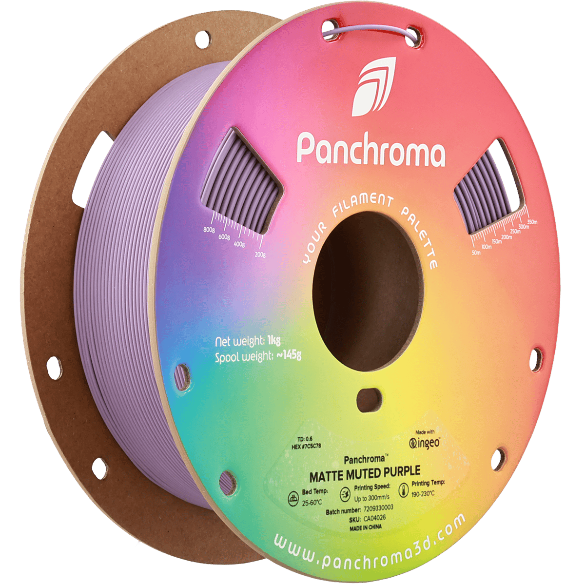 Panchroma PLA Filament Mat Yumuşak Mor – 1 kg 1.75mm